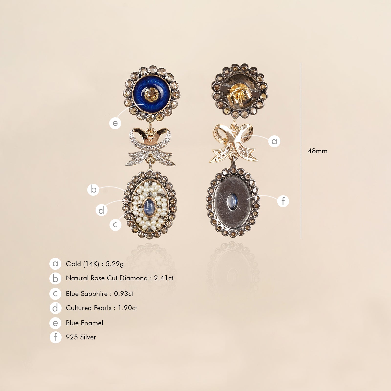 Gina Cobalt Blue Earrings