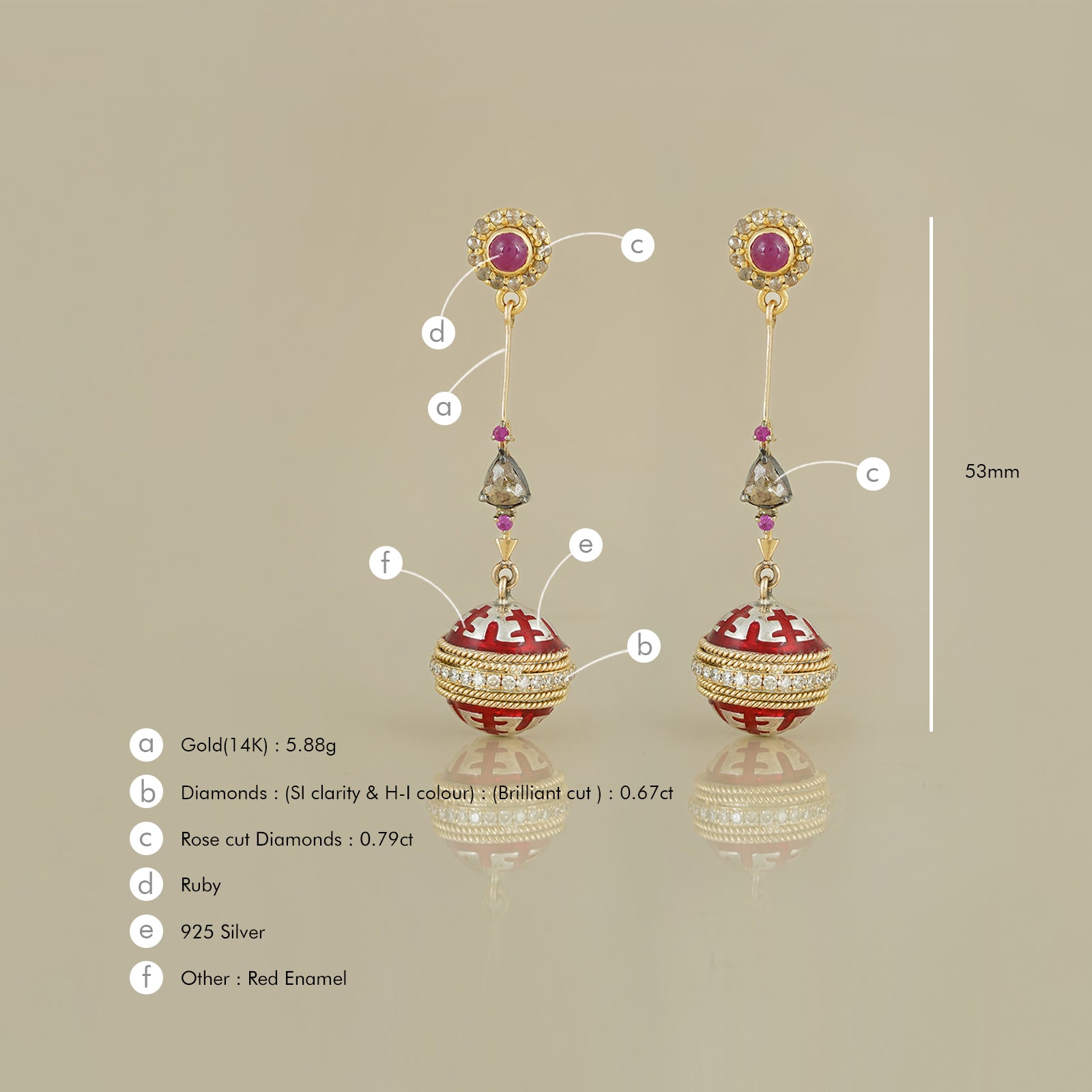 Crimson Eva Earrings