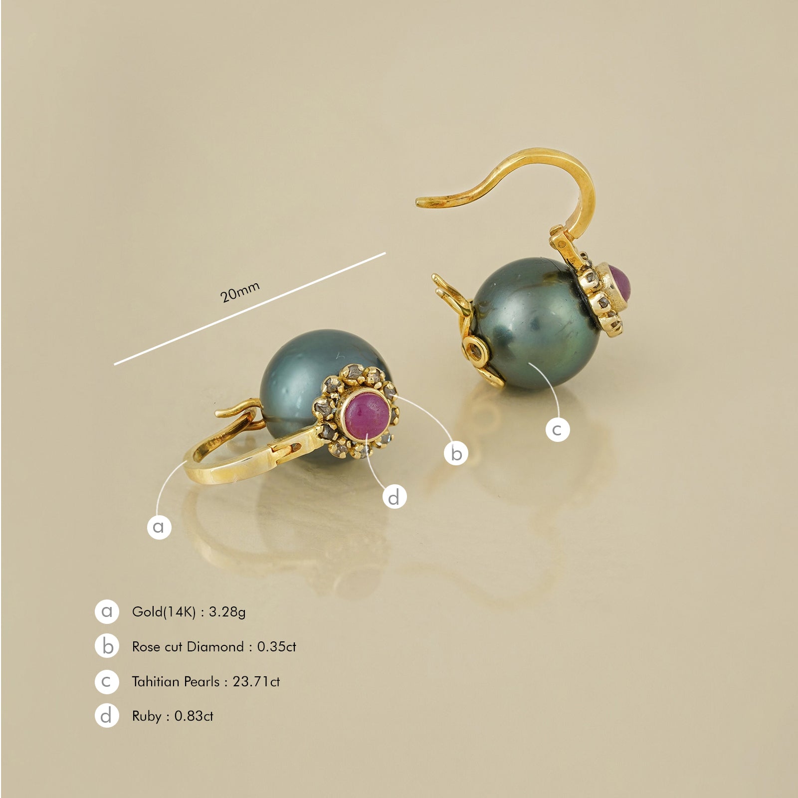 Alice Tahitian Pearl Earrings