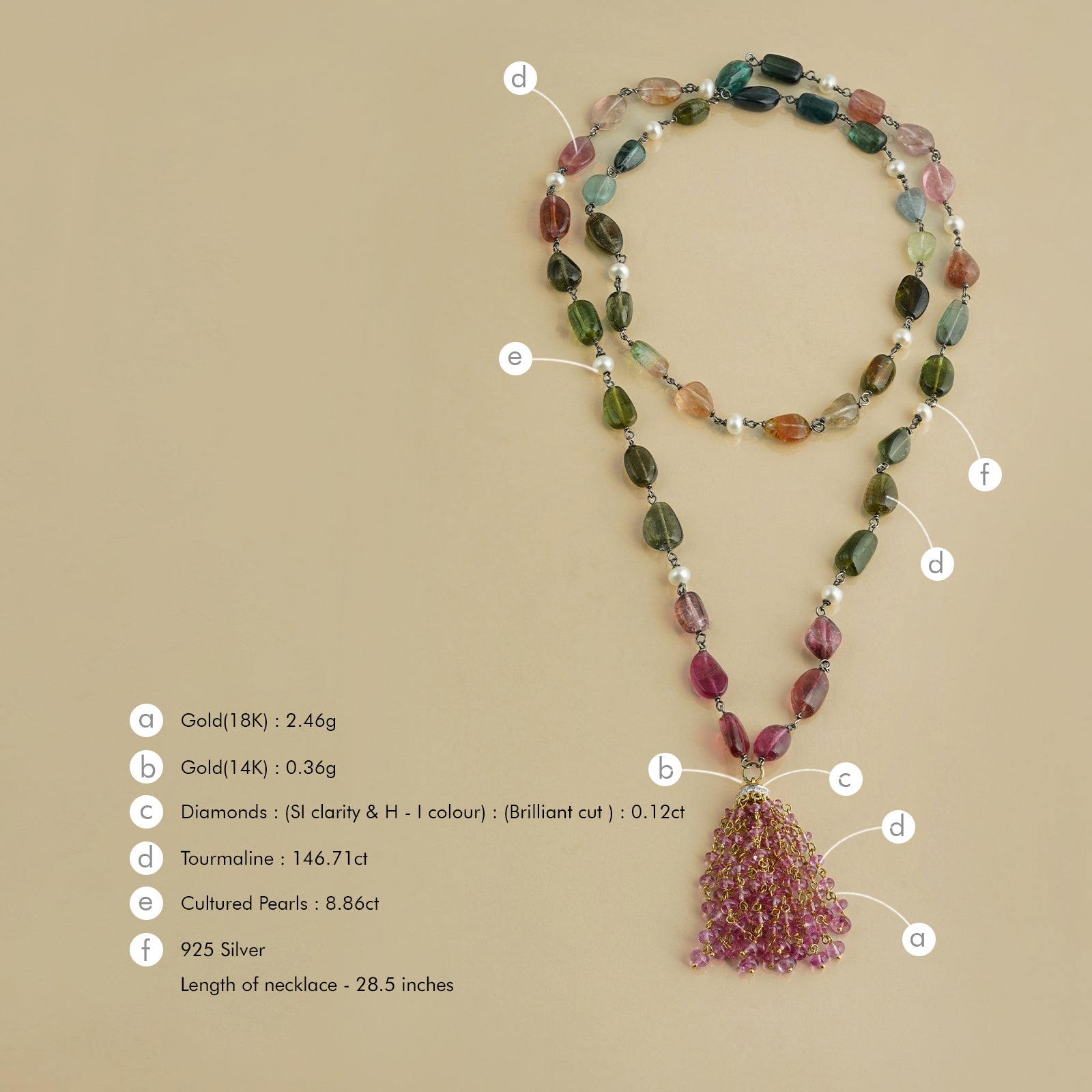 Hope Rosary Tassel Necklace