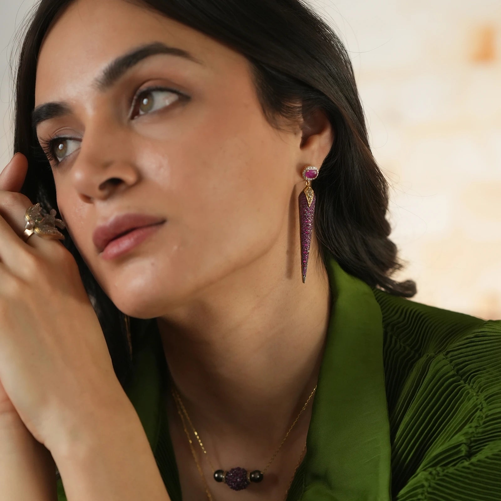 Rosa Ruby Earrings