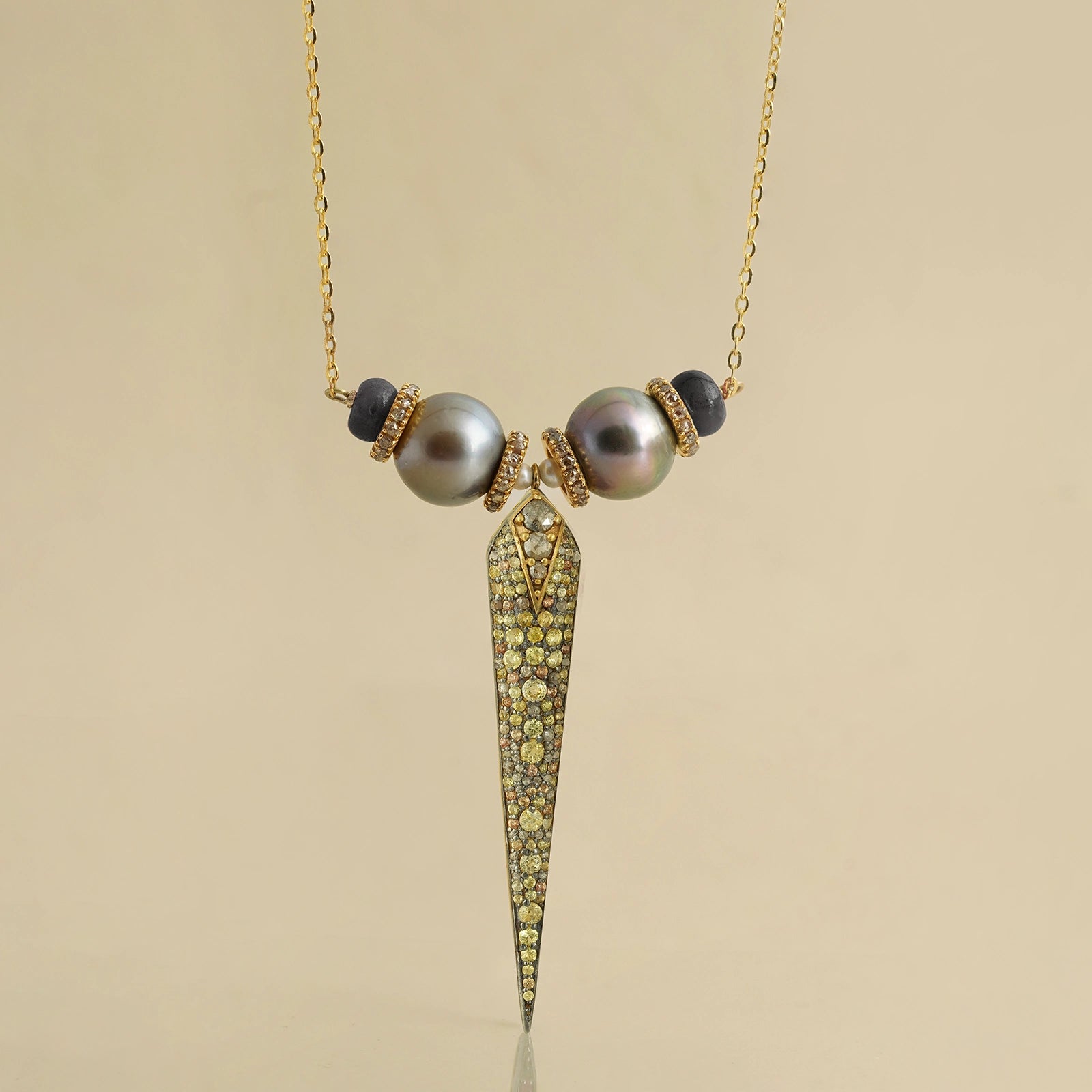 Rosa Yellow Sapphire Pendant Necklace