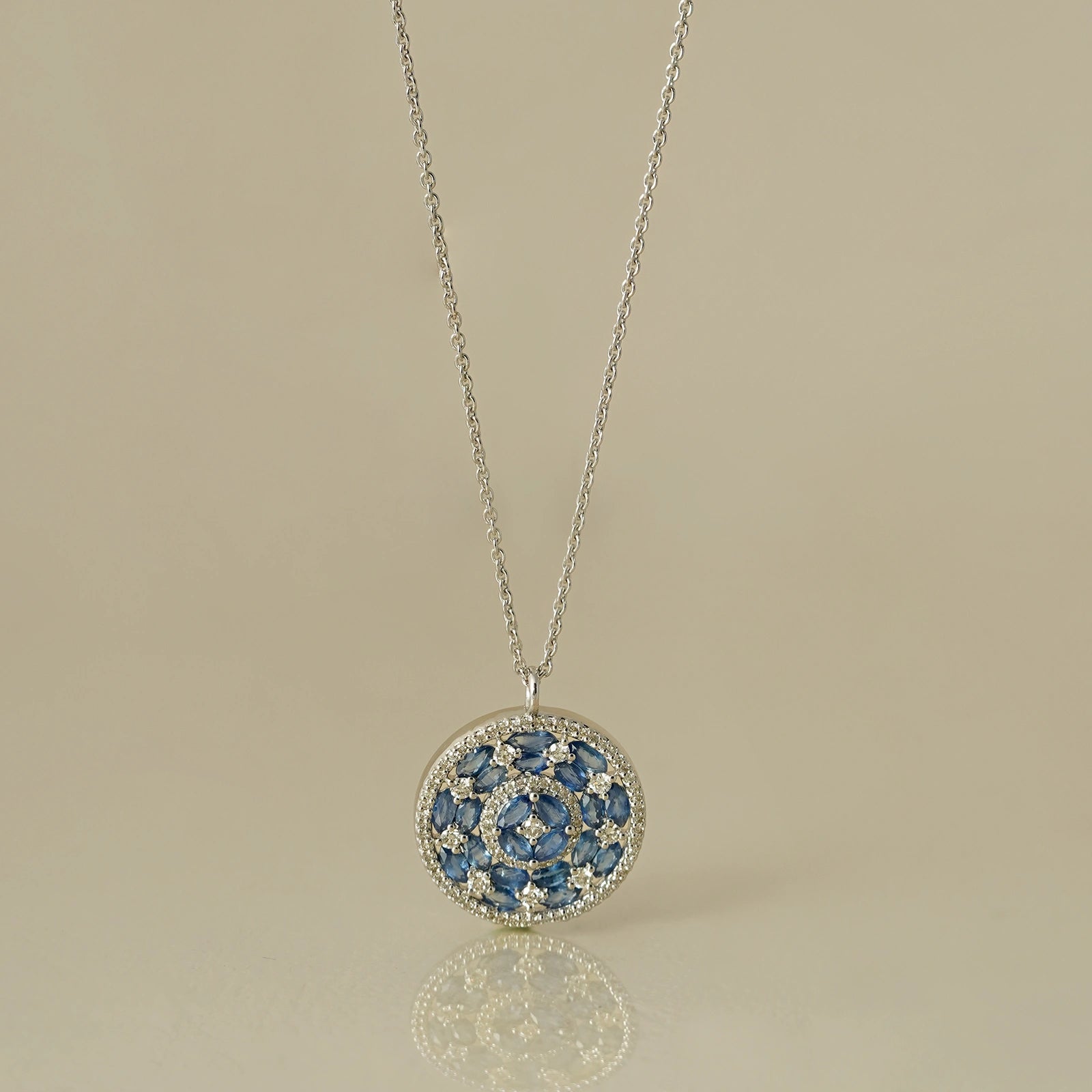 Phoebe Blue Sapphire Pendant Necklace