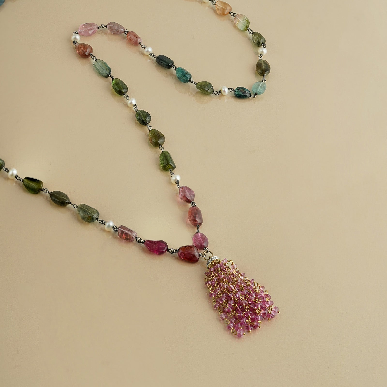 Hope Rosary Tassel Necklace