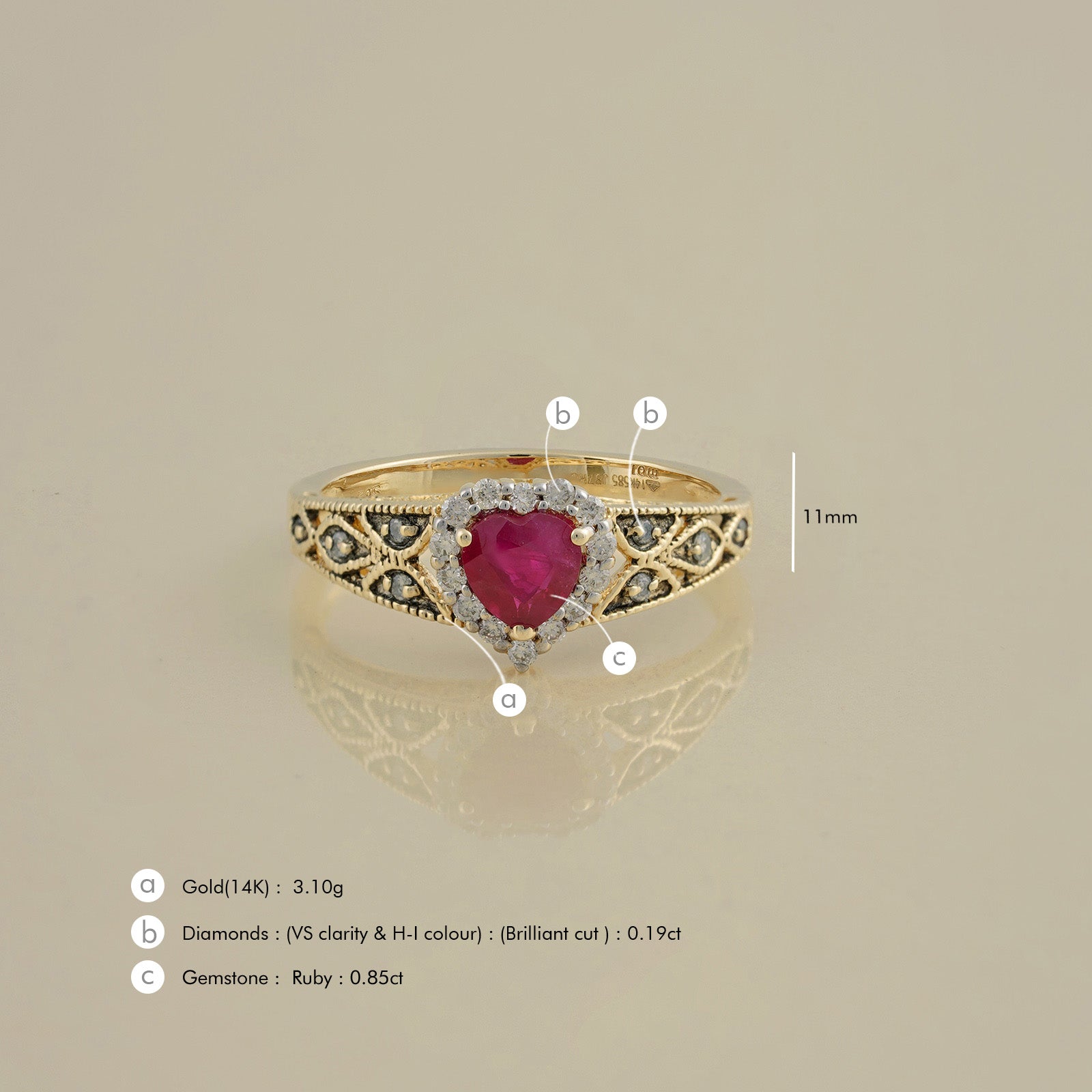 Vanessa Ruby Ring