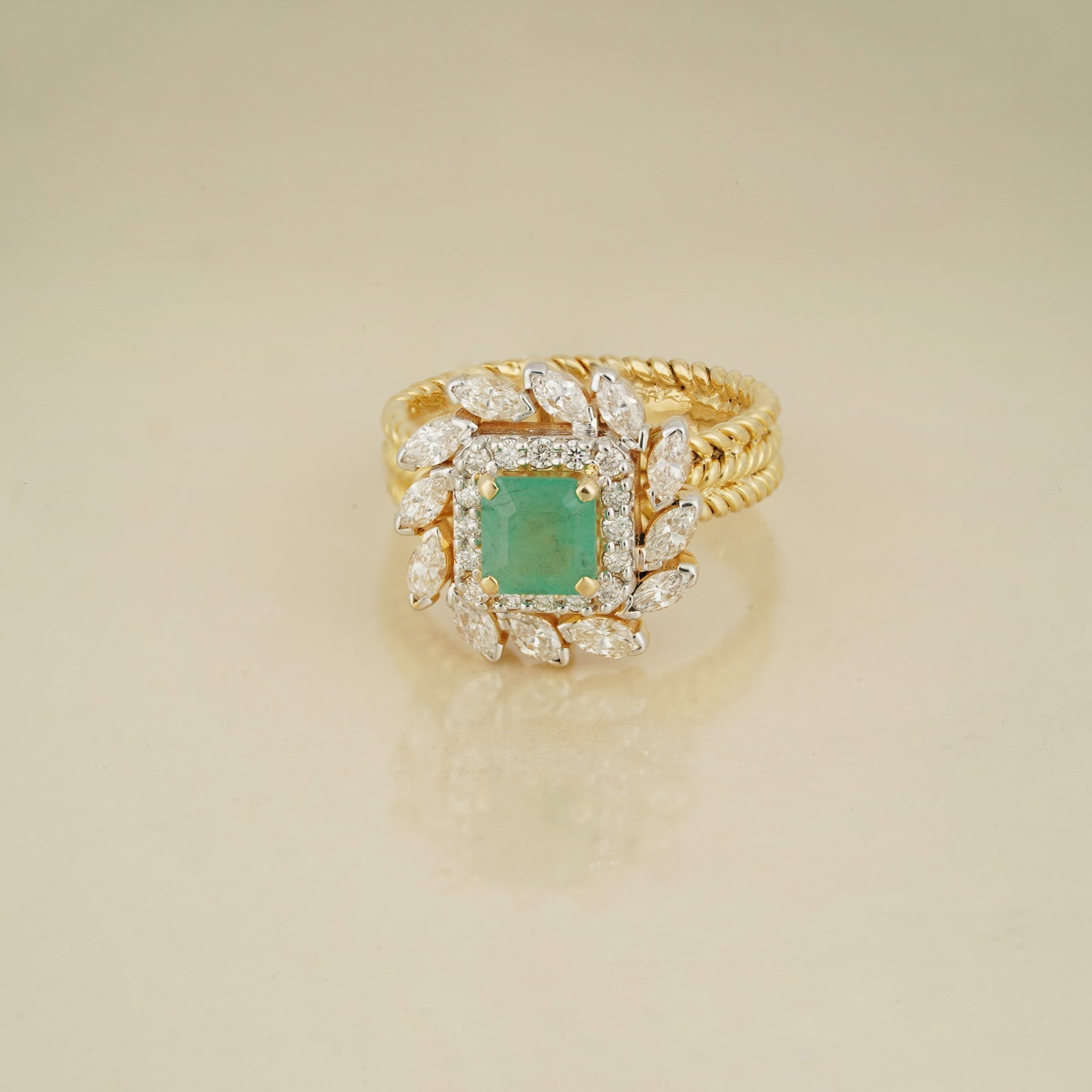 Emerald and Diamond Ring