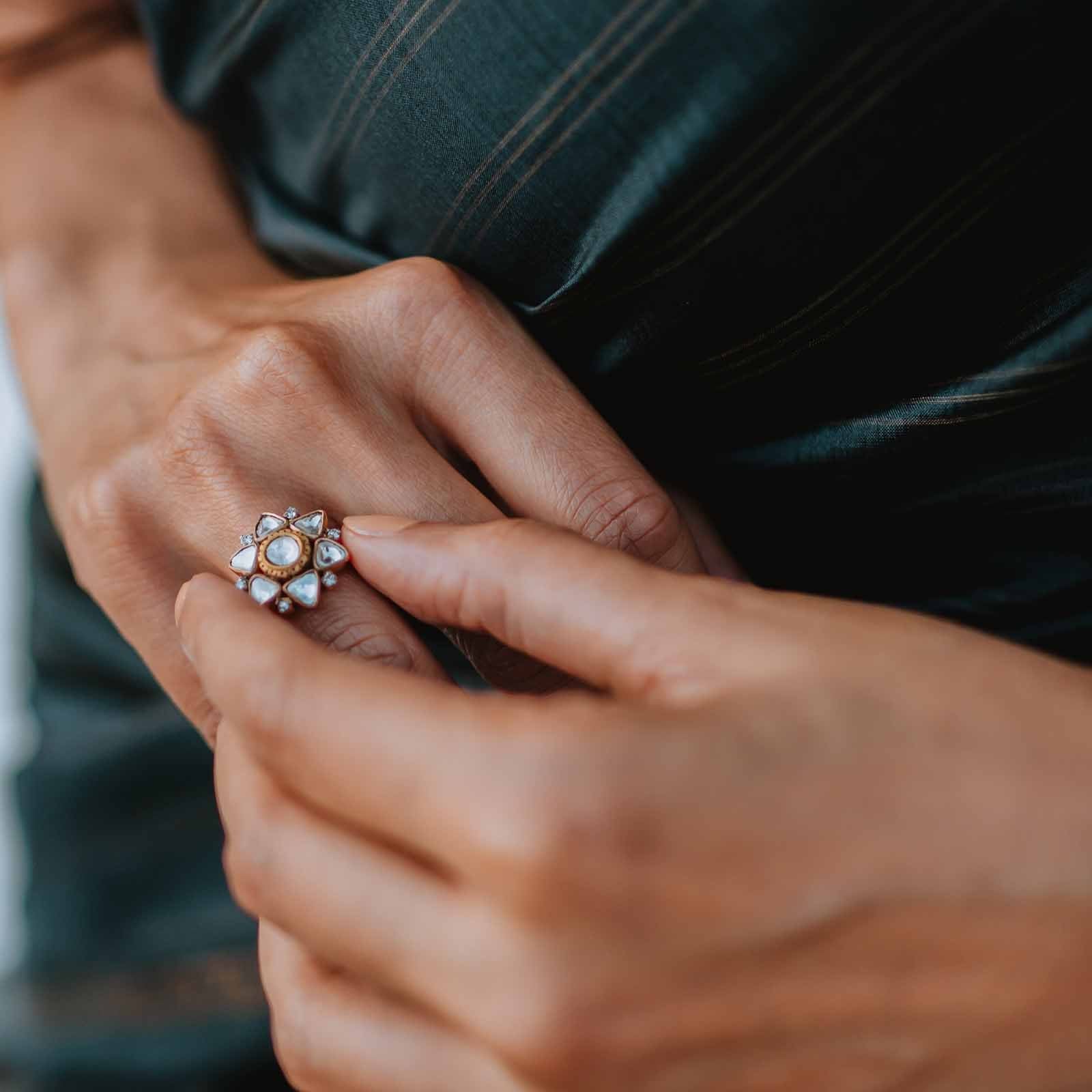 Uncut Diamond Ring