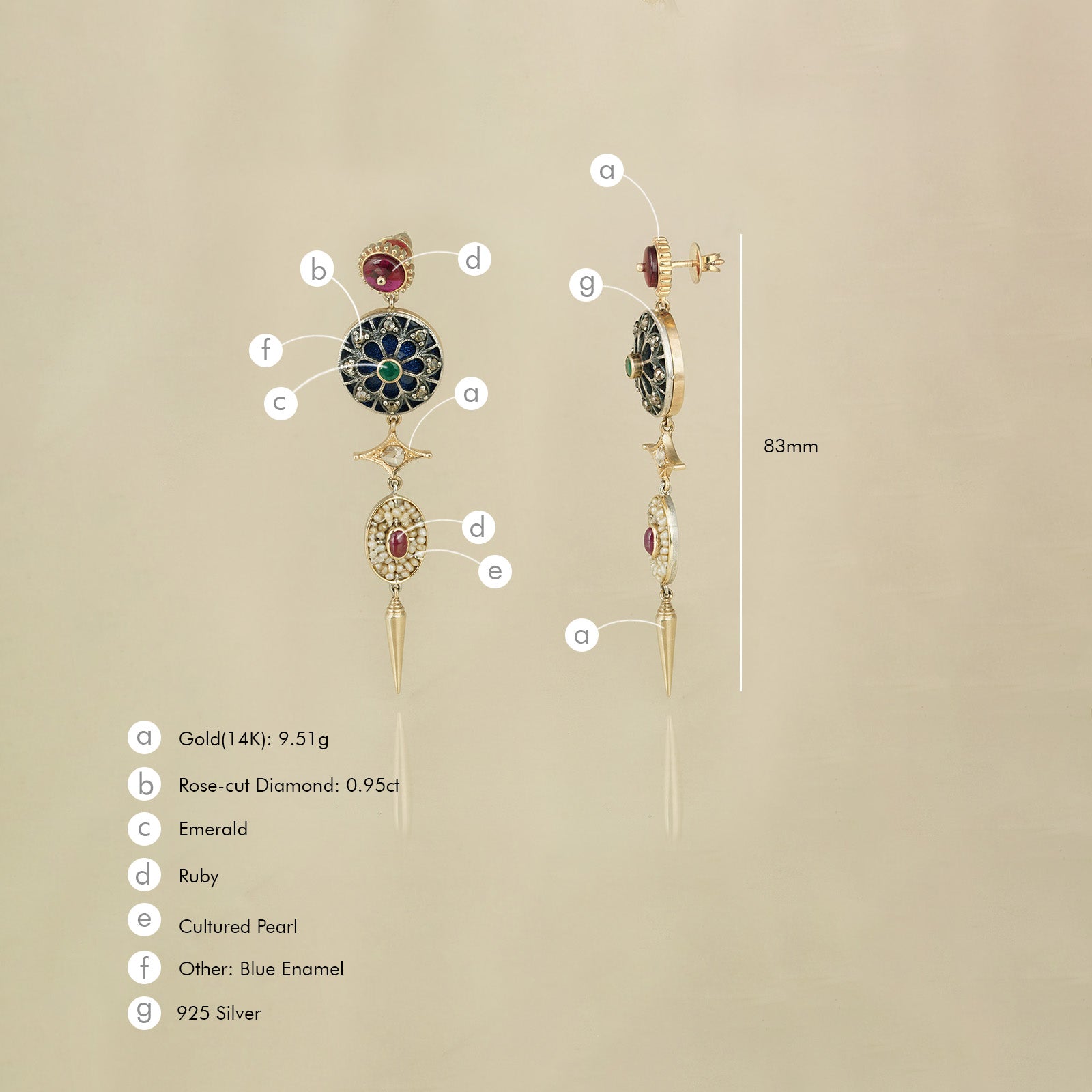 Firdos Chandelier Earrings