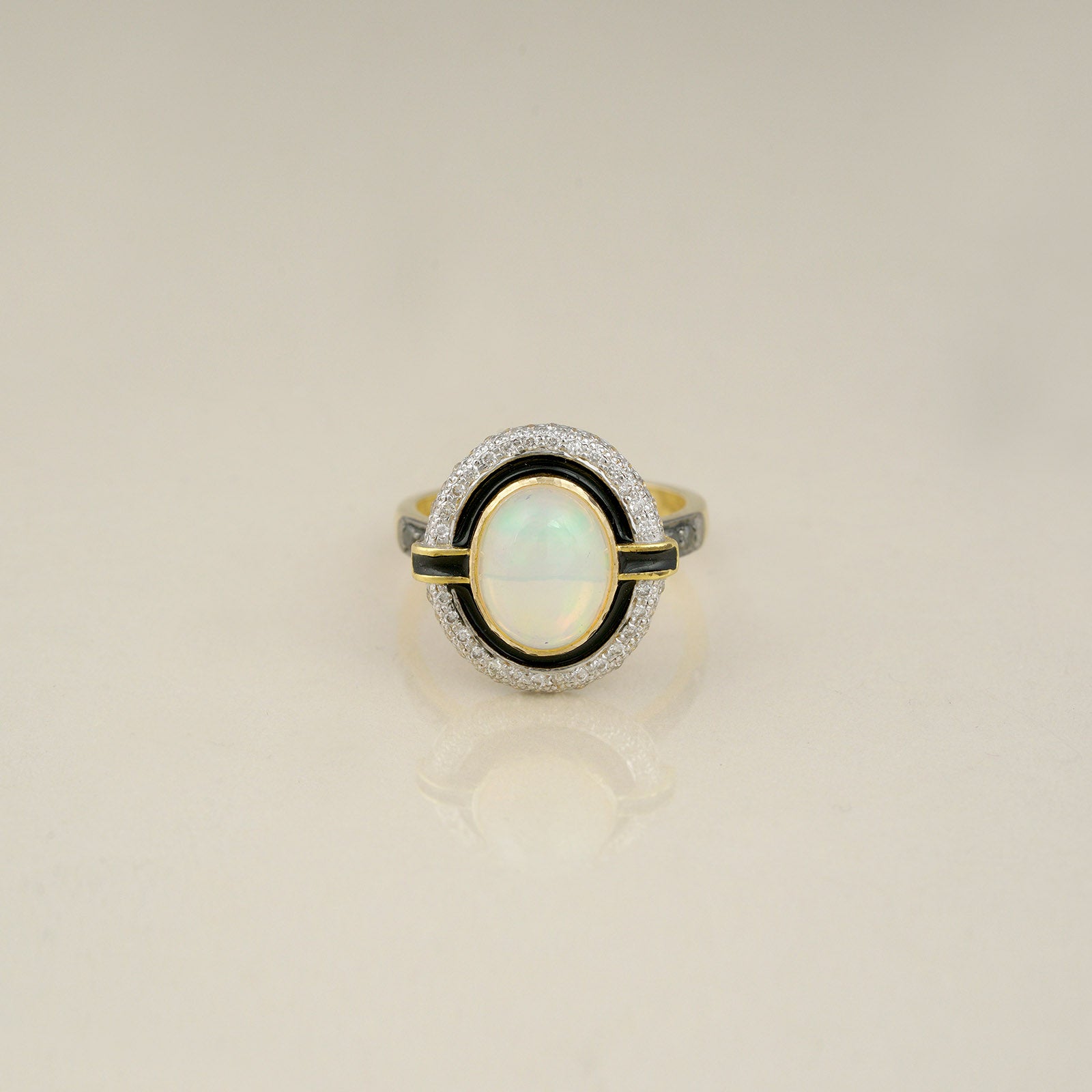 Opal and Diamond Ring