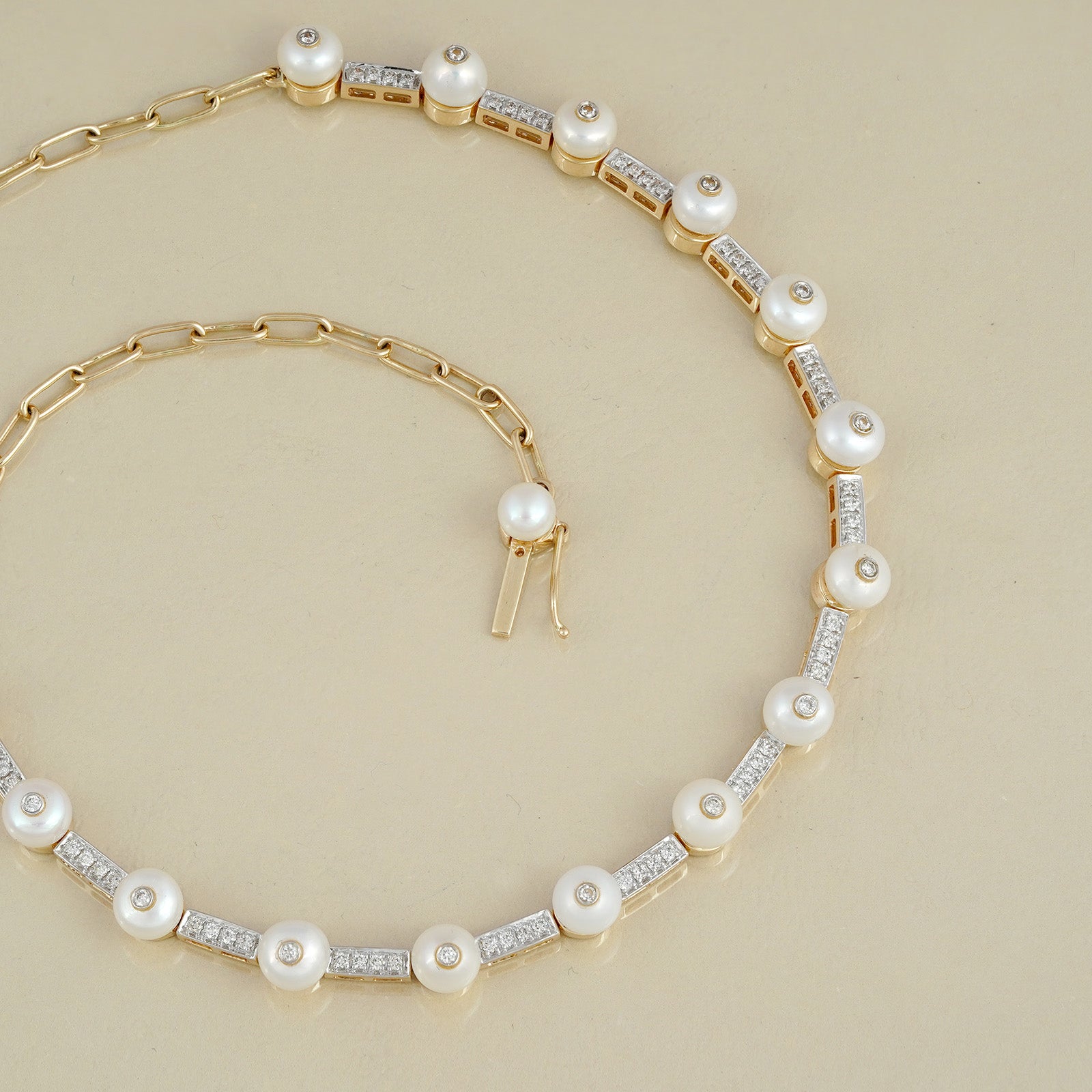 Pearl and Diamond Necklace