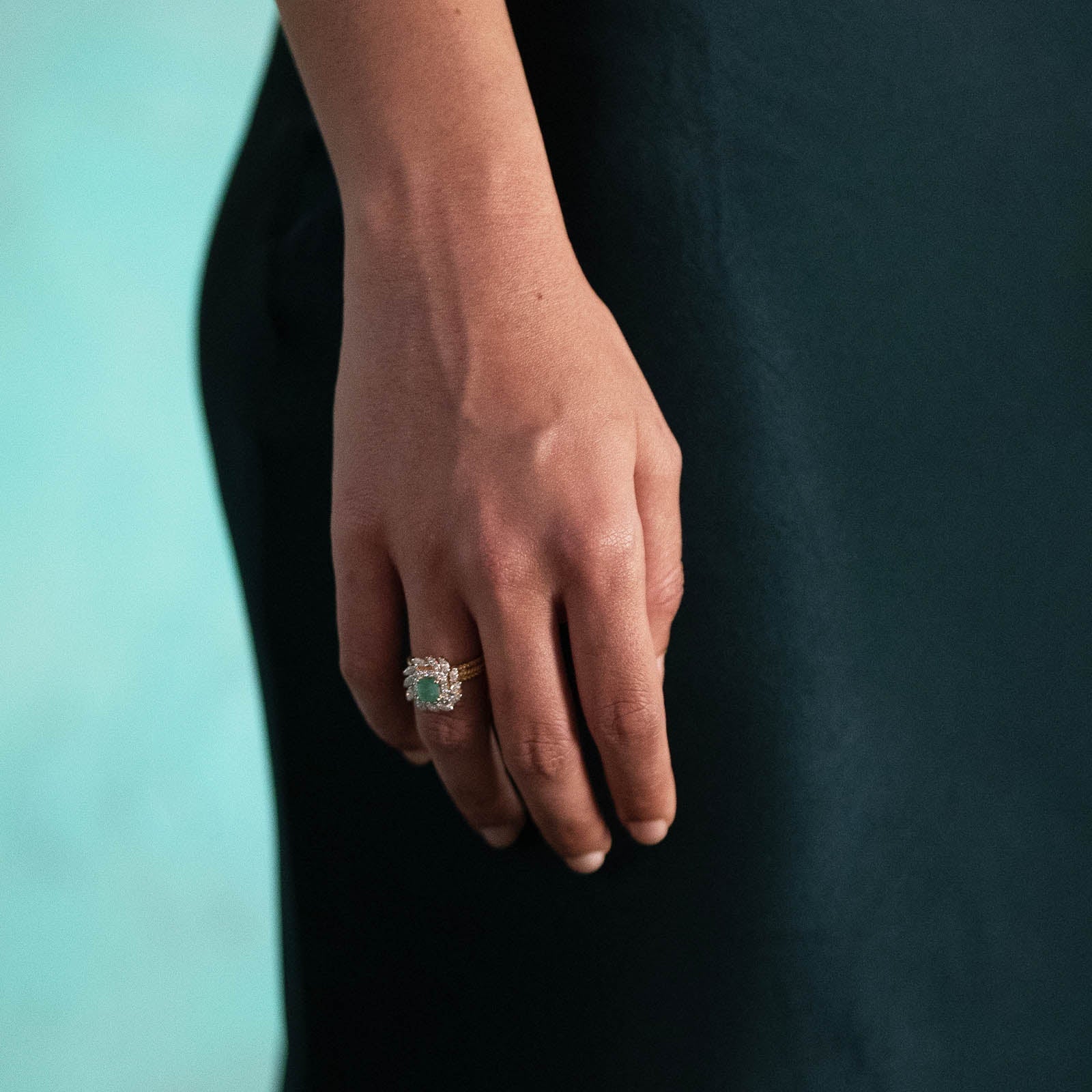 Emerald and Diamond Ring