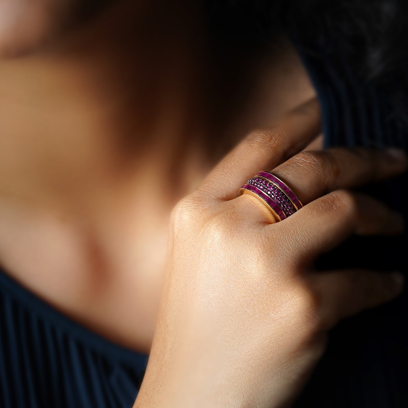 Ruby stackable Ring Set