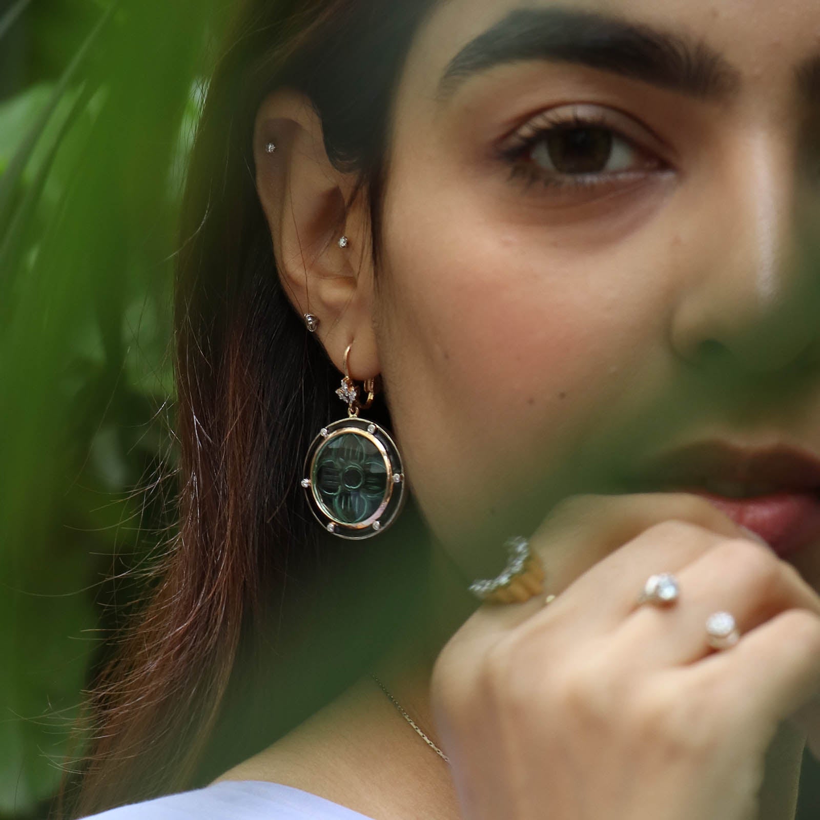 Gold earrings