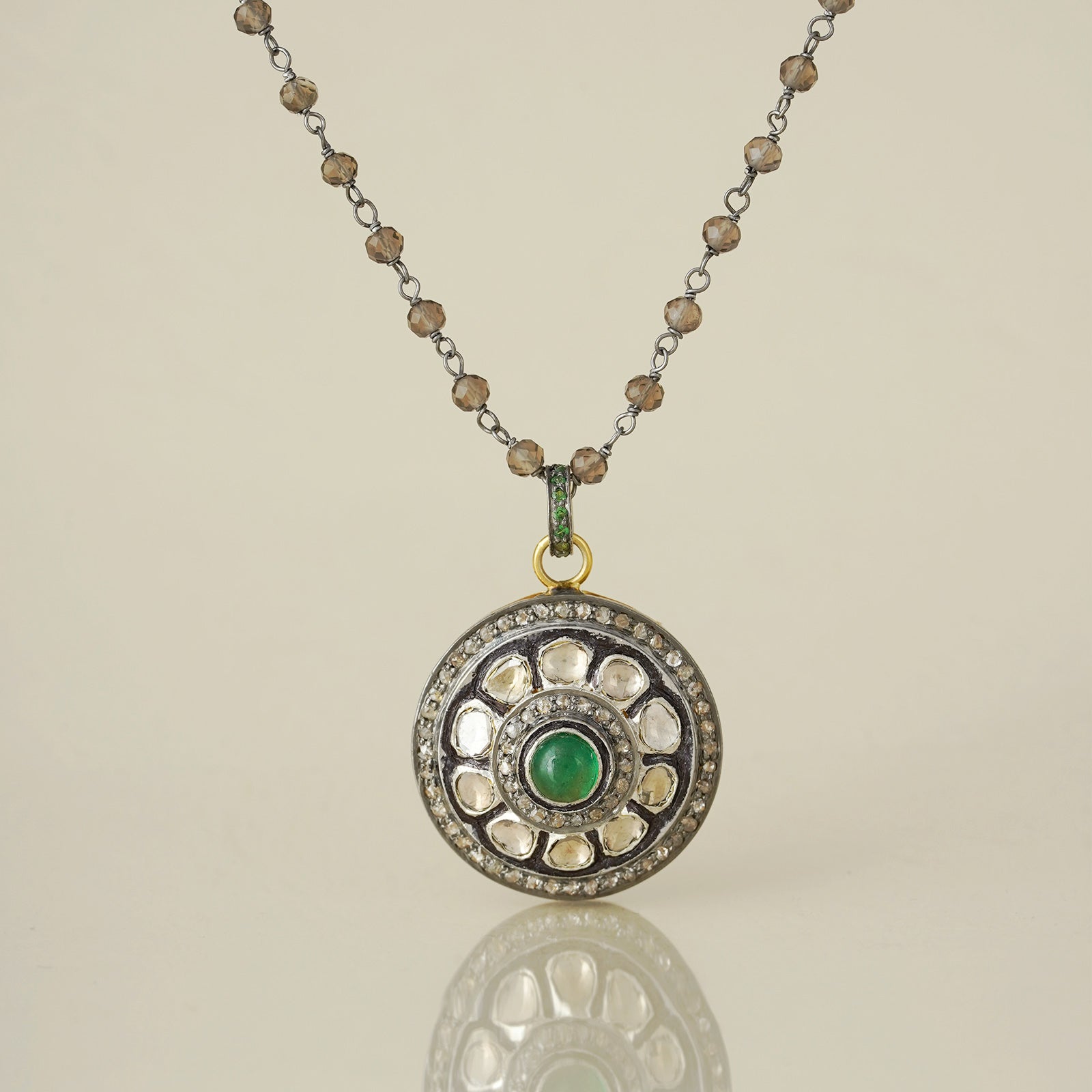 Jaipur Emerald Pendant Necklace