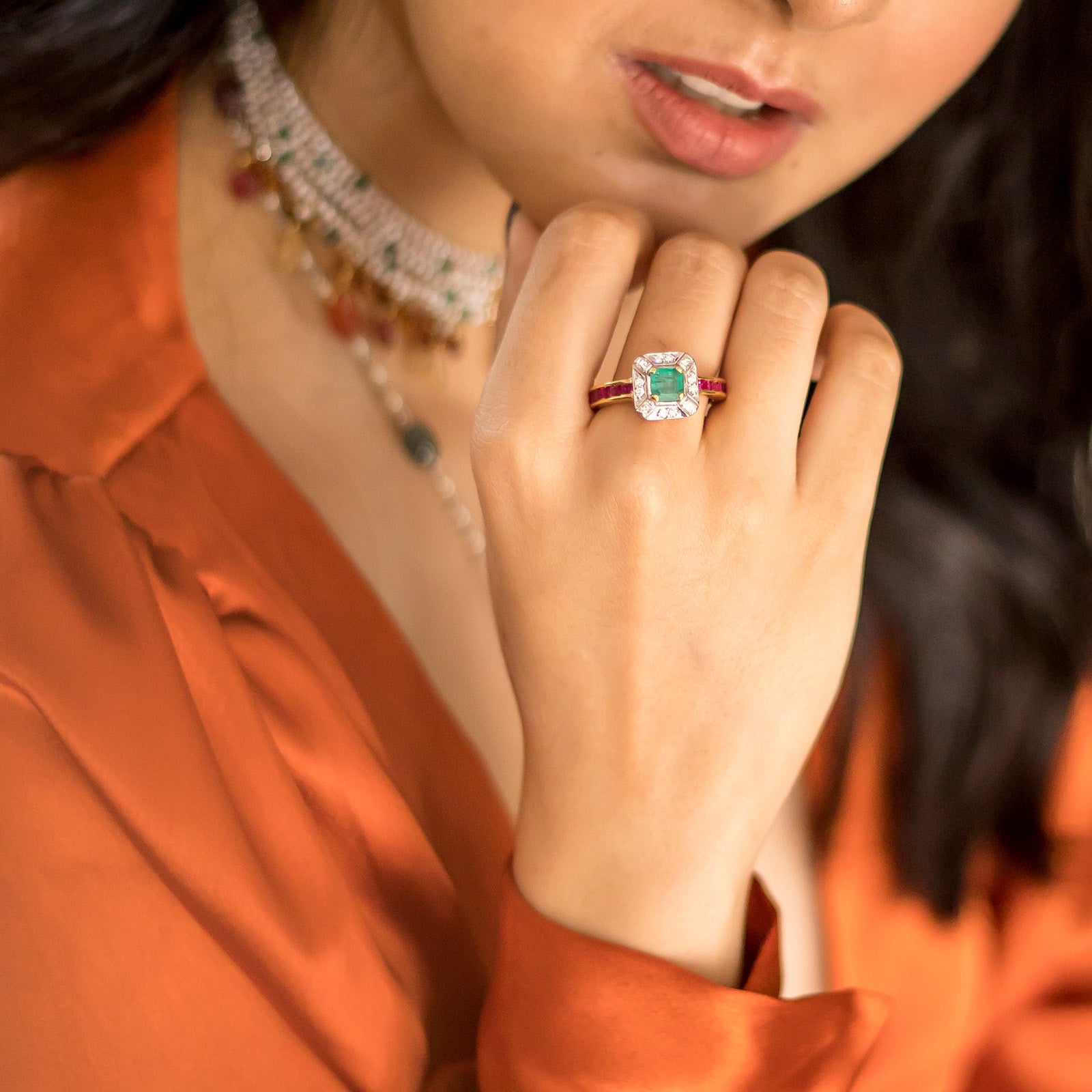 Emerald and Ruby Ring
