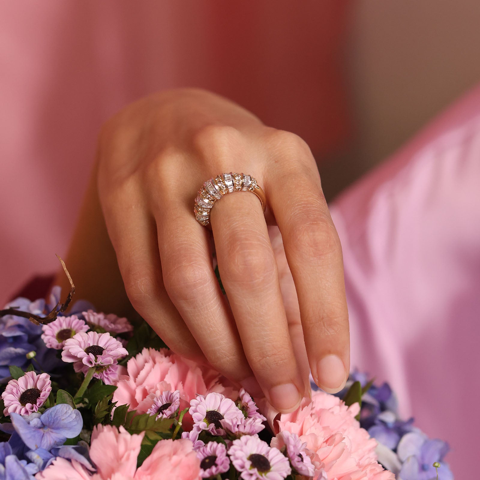 Champagne Diamond Ring