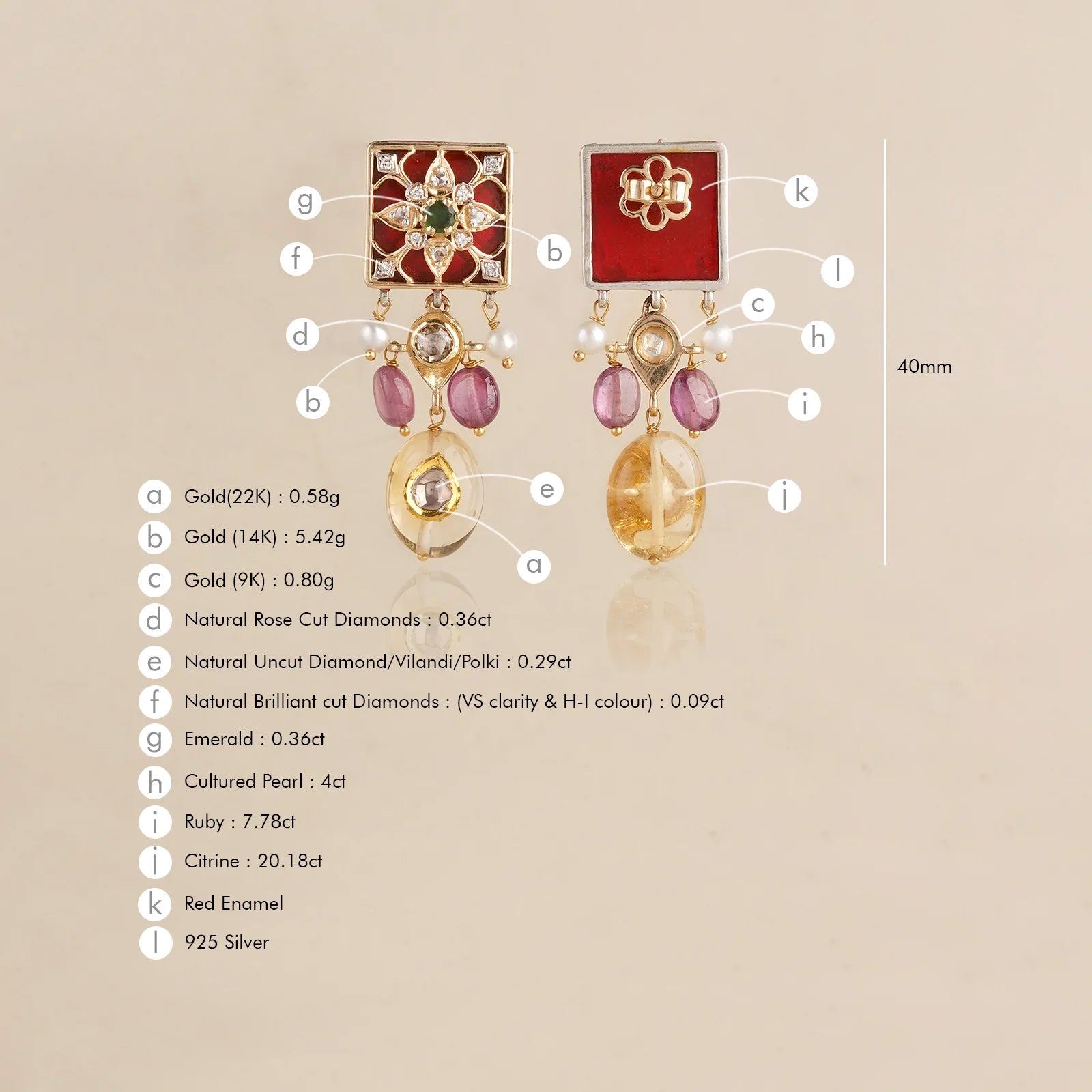 Arya Scarlette Earrings