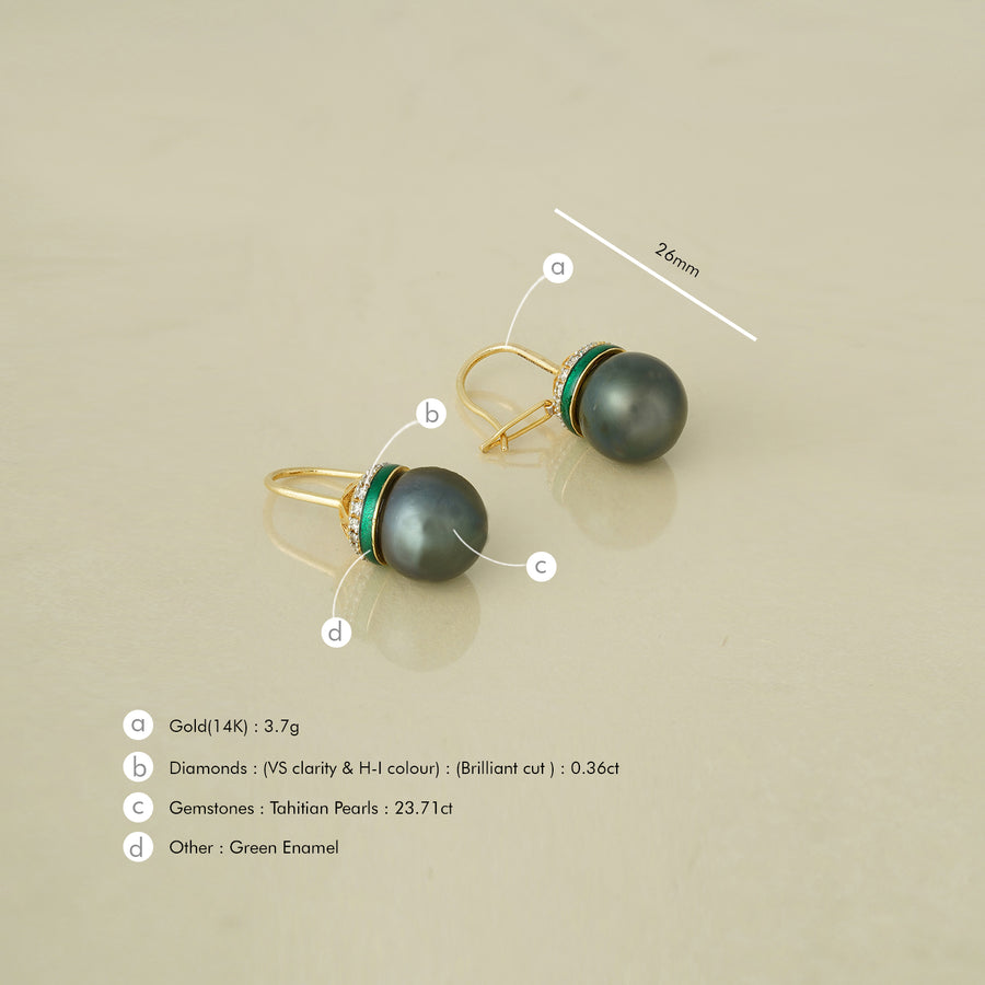 Chloe Tahitian Pearl Earrings