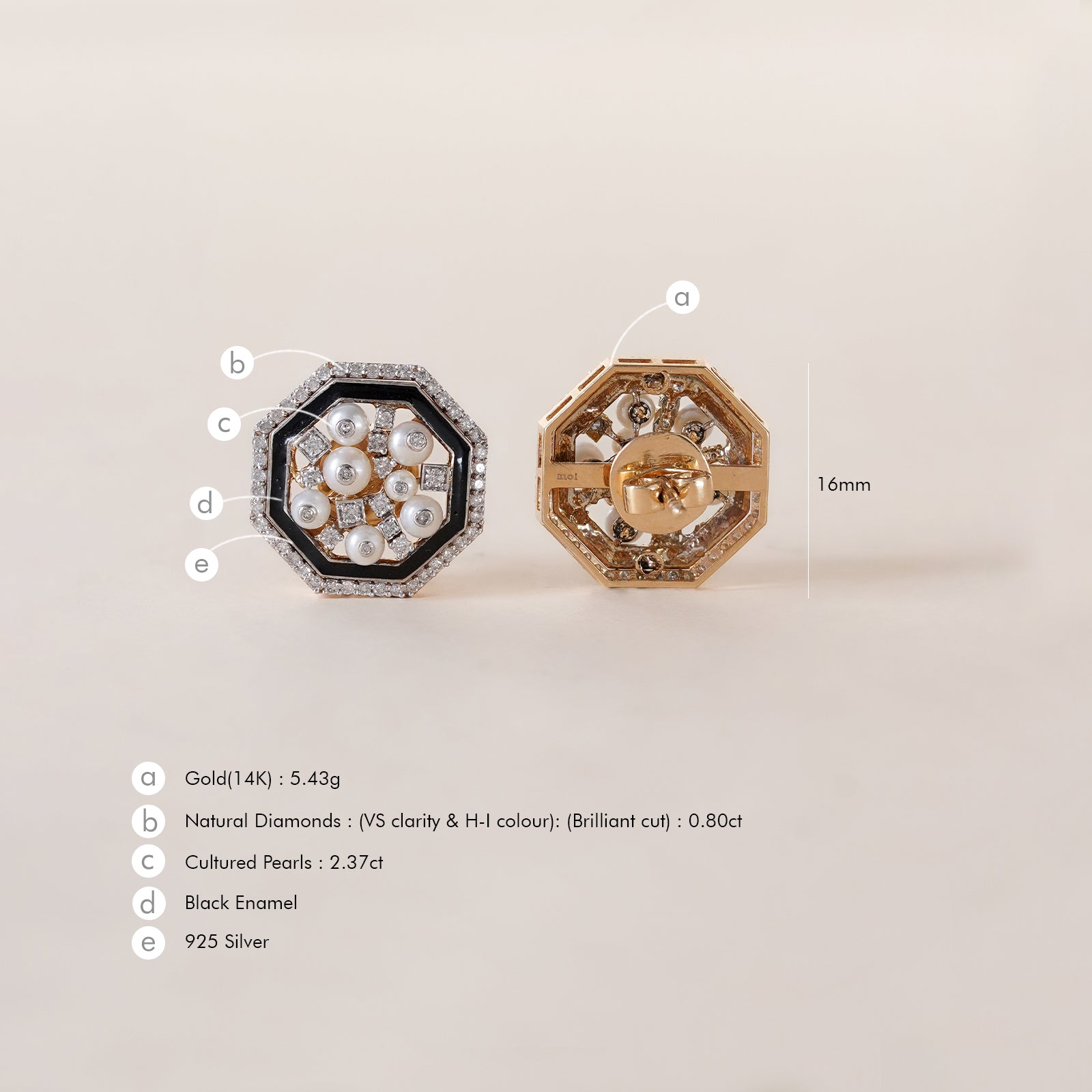 Cleo Snow Ear Studs