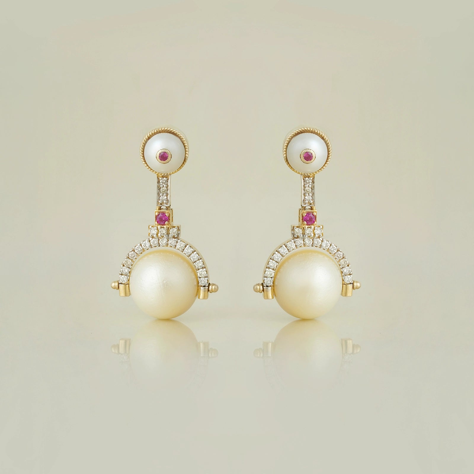 Debbie South Sea Pearl Mini Drop Earrings