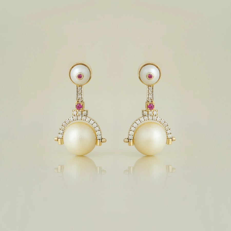 Debbie South Sea Pearl Mini Drop Earrings