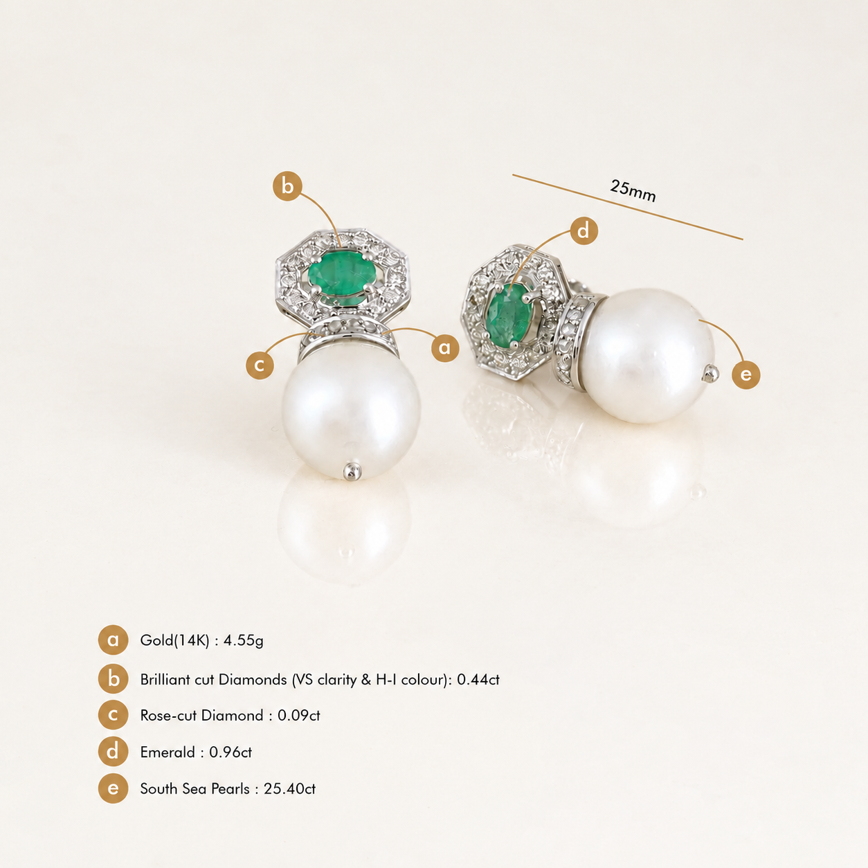 Emily South Sea Pearl Earrings