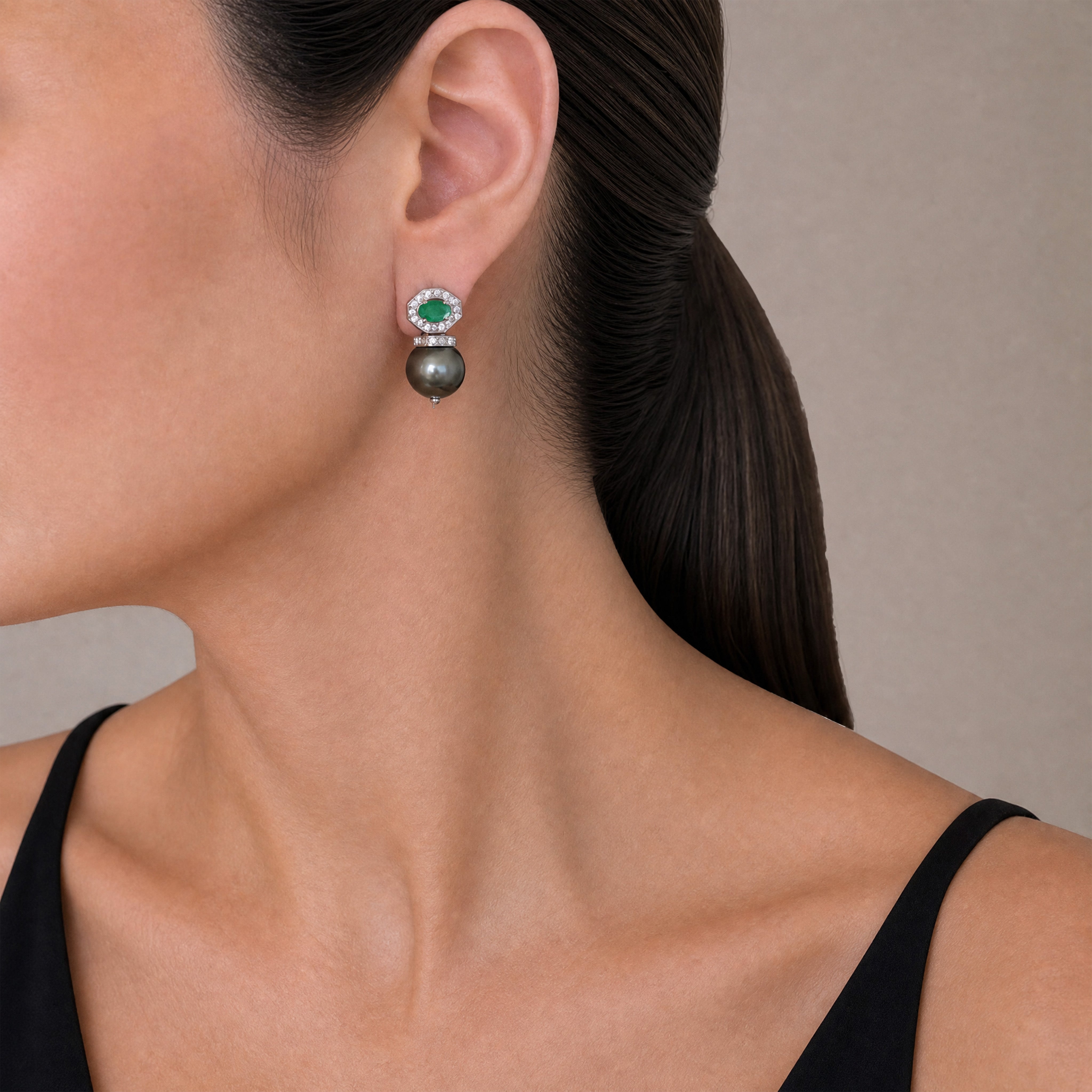 Emily Tahitian Pearl Earrings