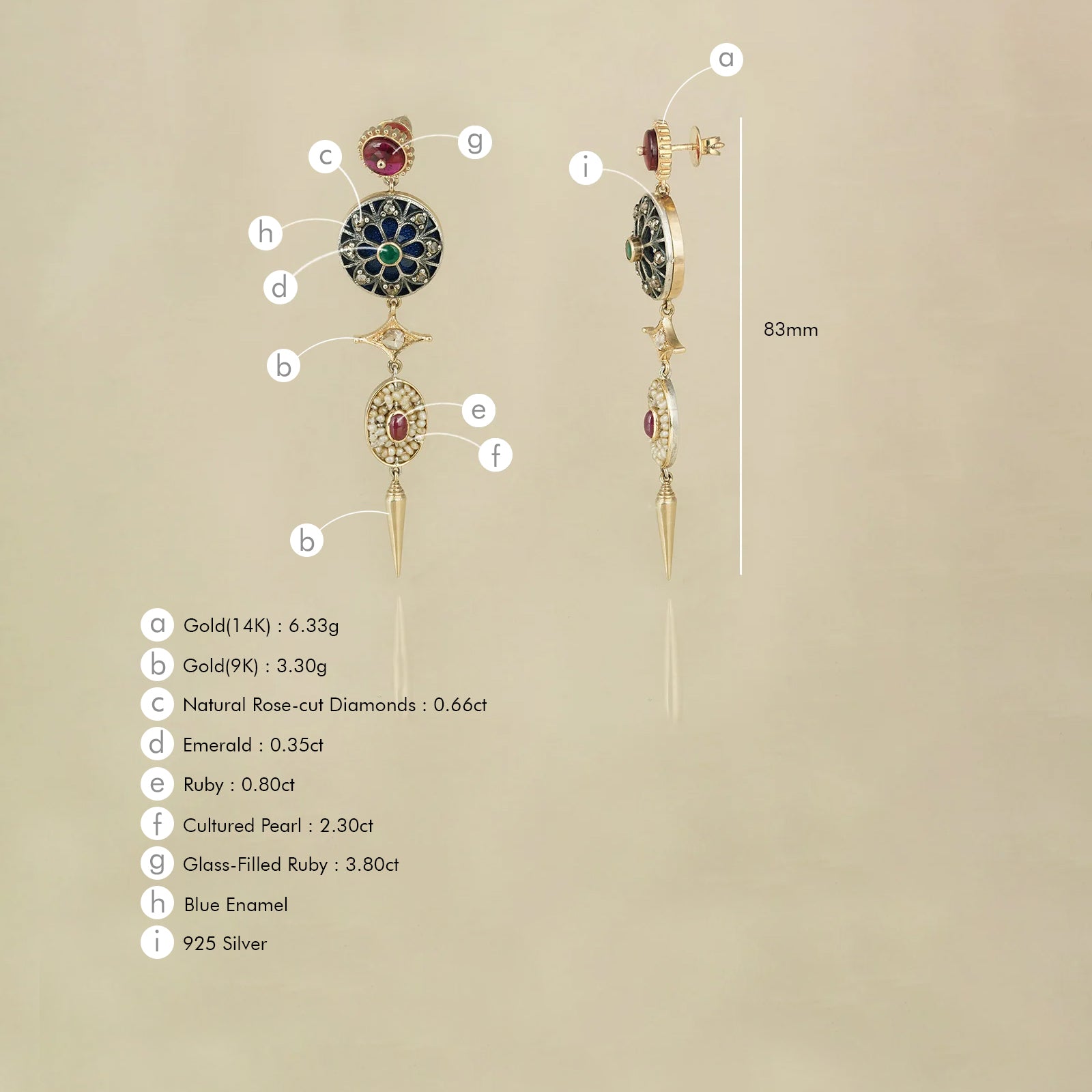Firdos Chandelier Earrings