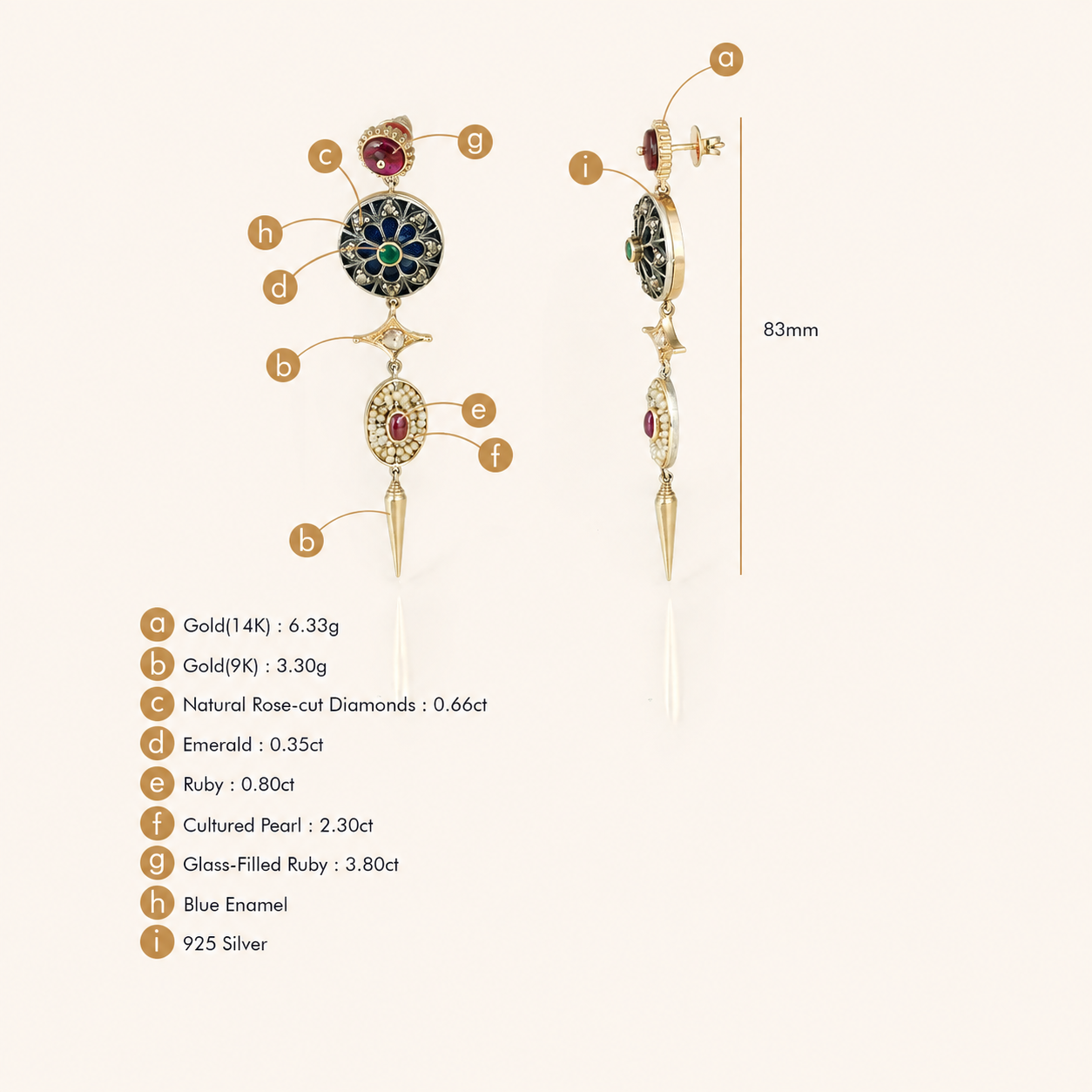 Firdos Chandelier Earrings
