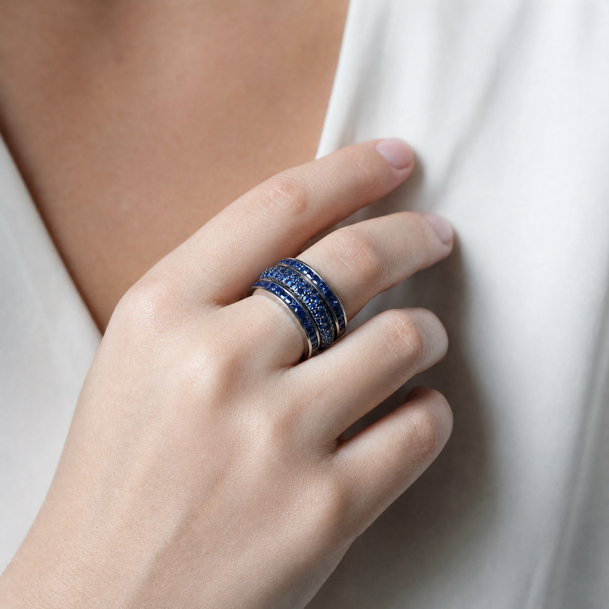 Mila Blue Sapphire Ring Set
