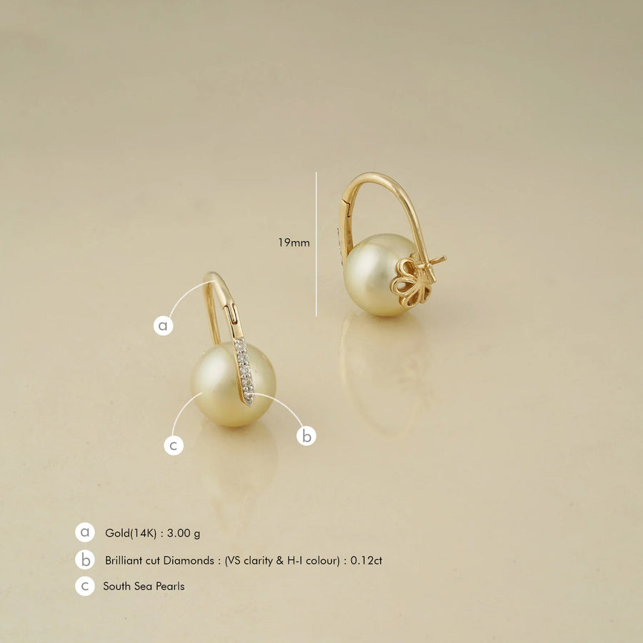 Grace Kelly South Sea Pearl Earrings