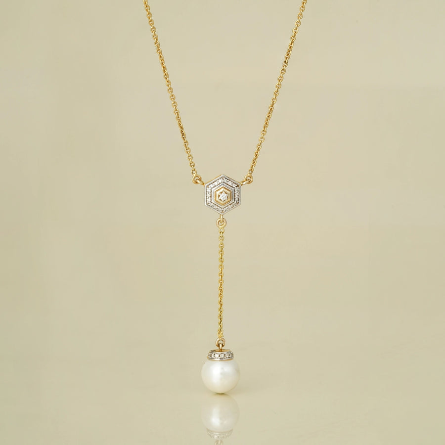 Hexa South Sea Pearl Lariat Necklace