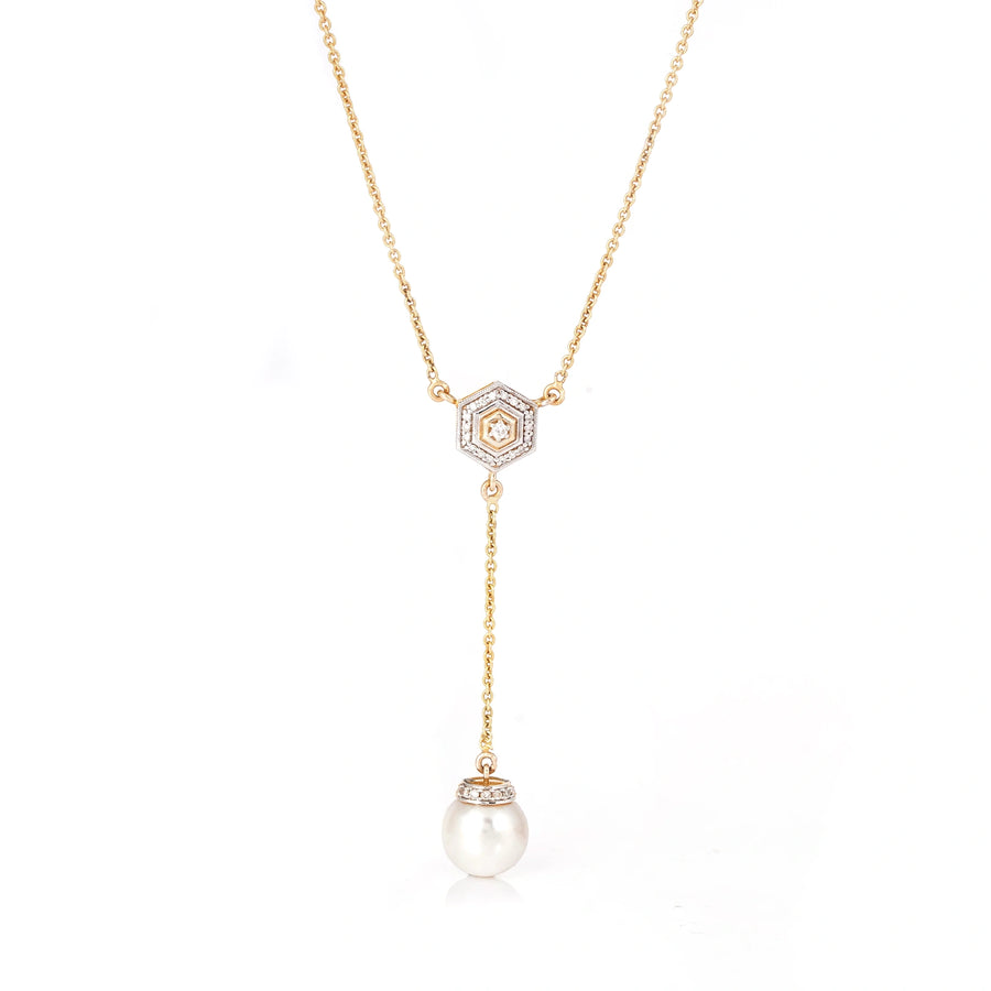 Hexa South Sea Pearl Lariat Necklace