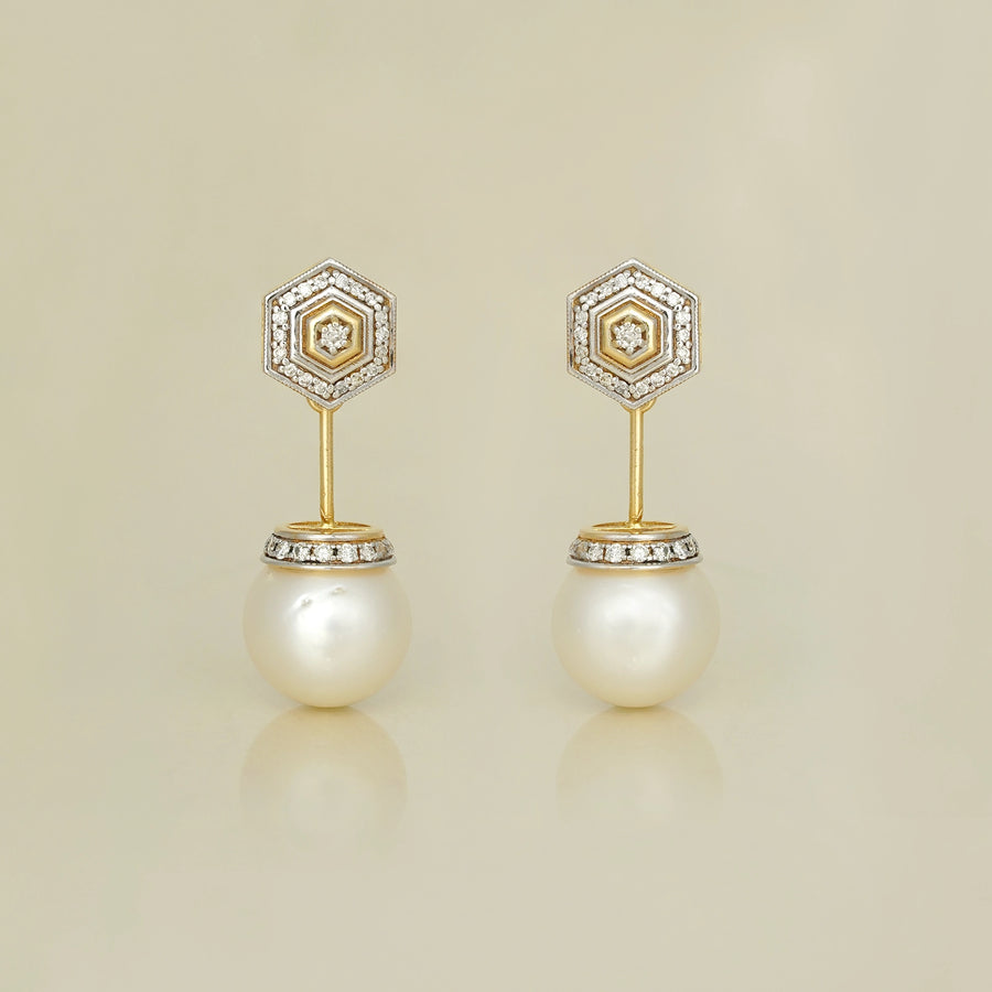 Hexa South Sea Pearl Earrings