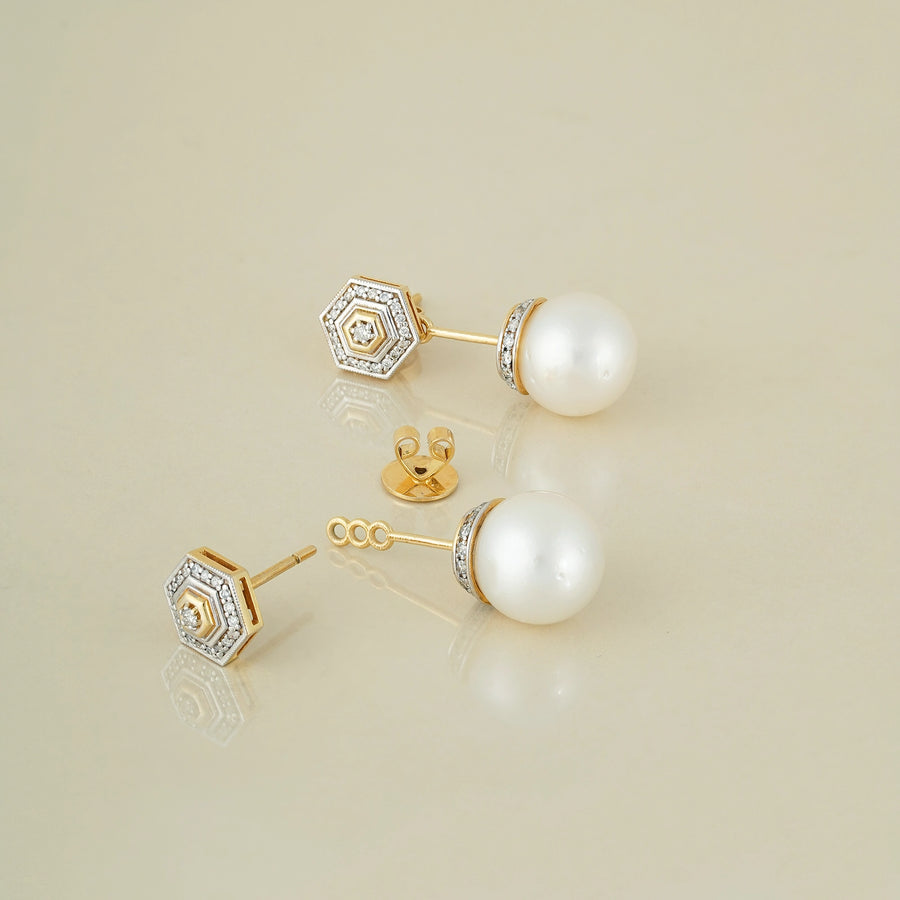 Hexa South Sea Pearl Earrings