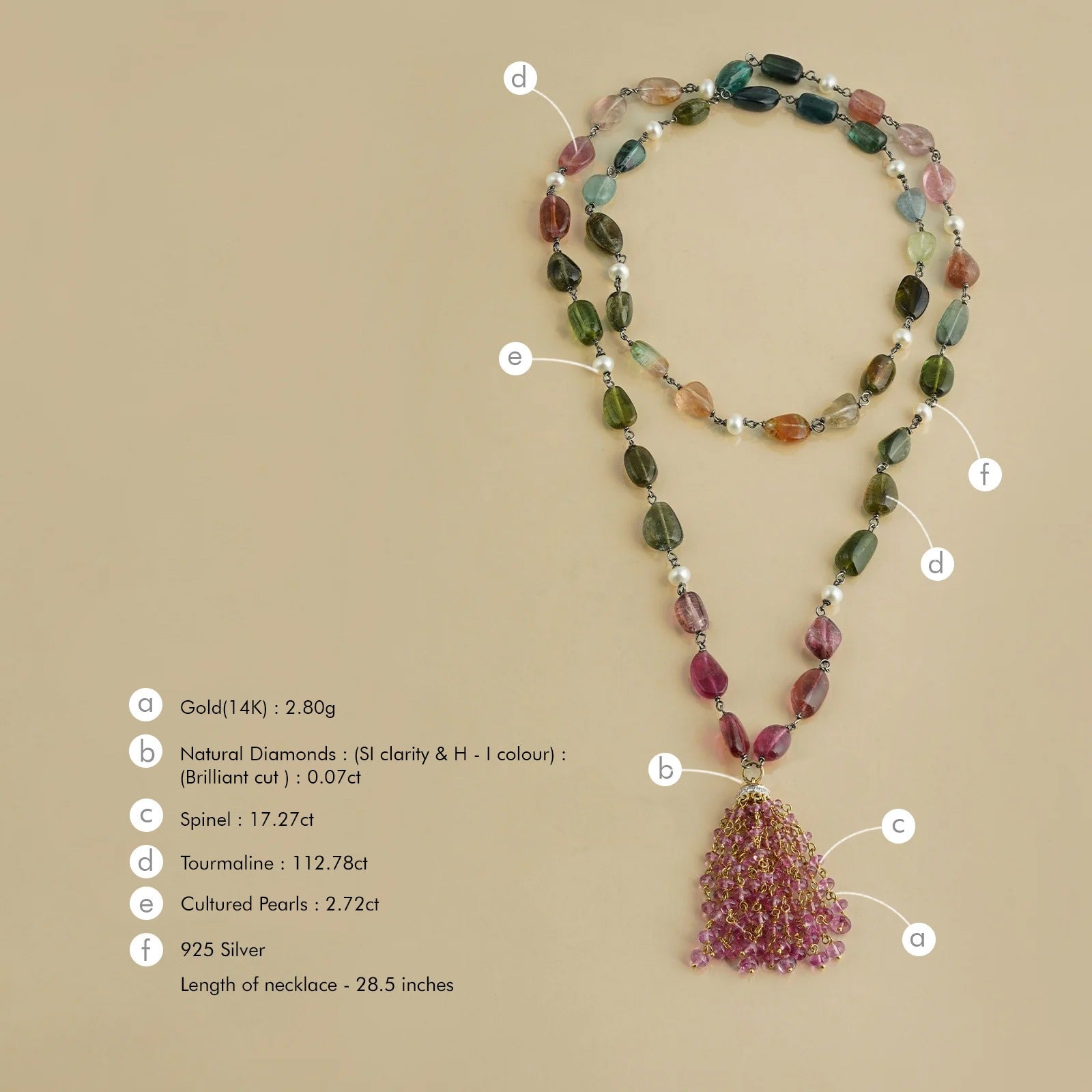 Hope Rosary Tassel Necklace