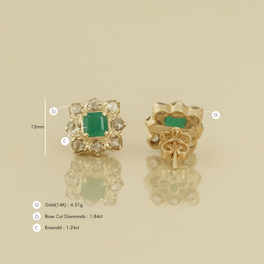 Julia Emerald Studs