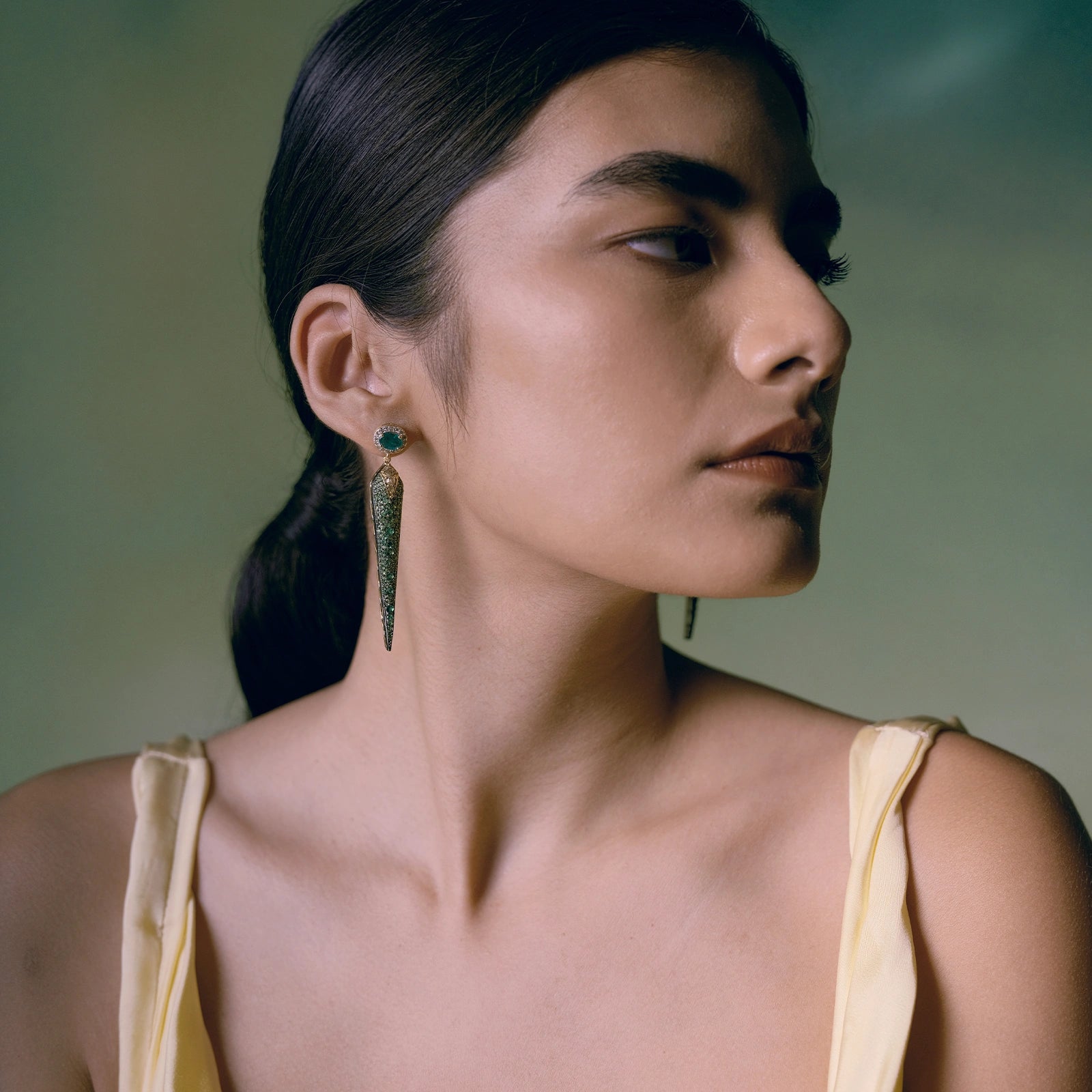 Rosa Emerald Tsavorite Earrings
