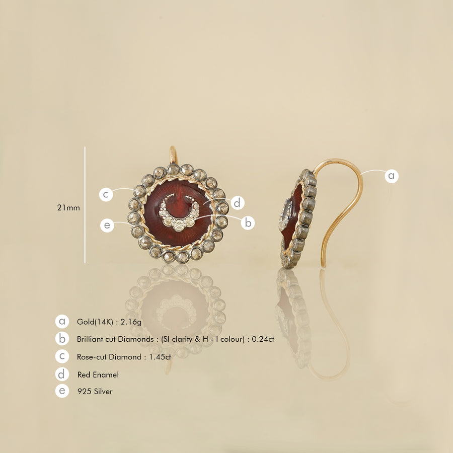 Sarai Mini Crimson Earrings