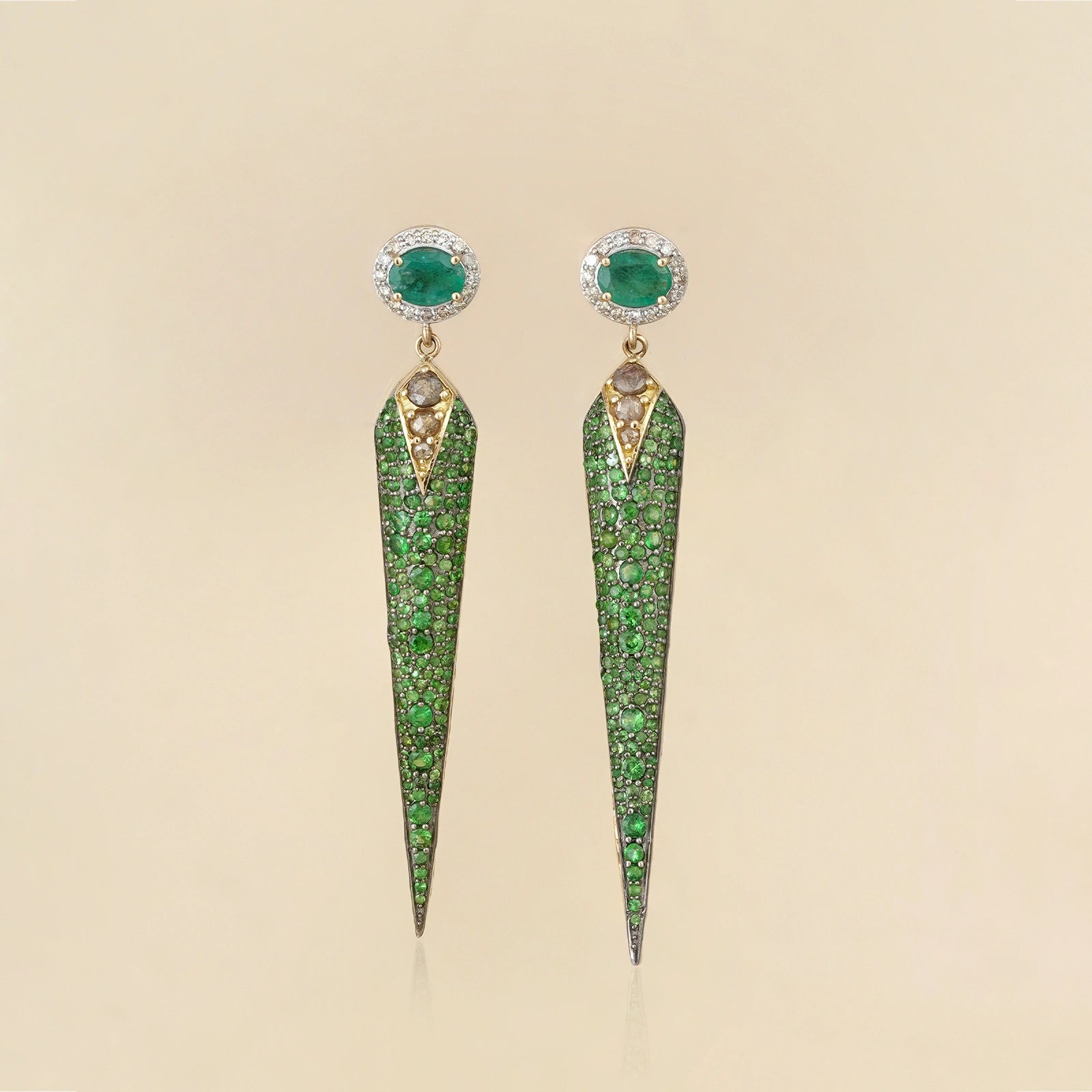 Rosa Emerald Tsavorite Earrings