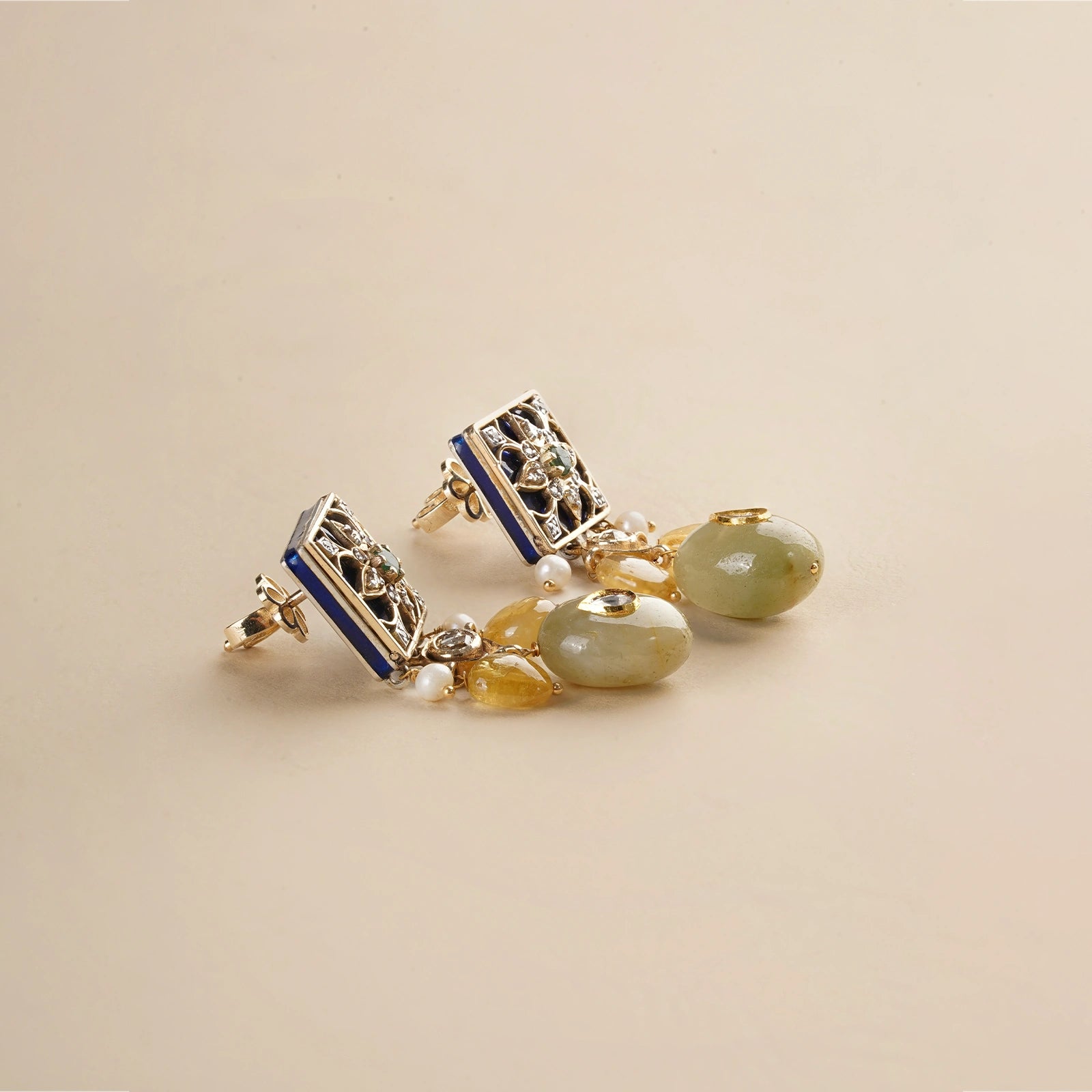 Arya Cobalt Blue Earrings
