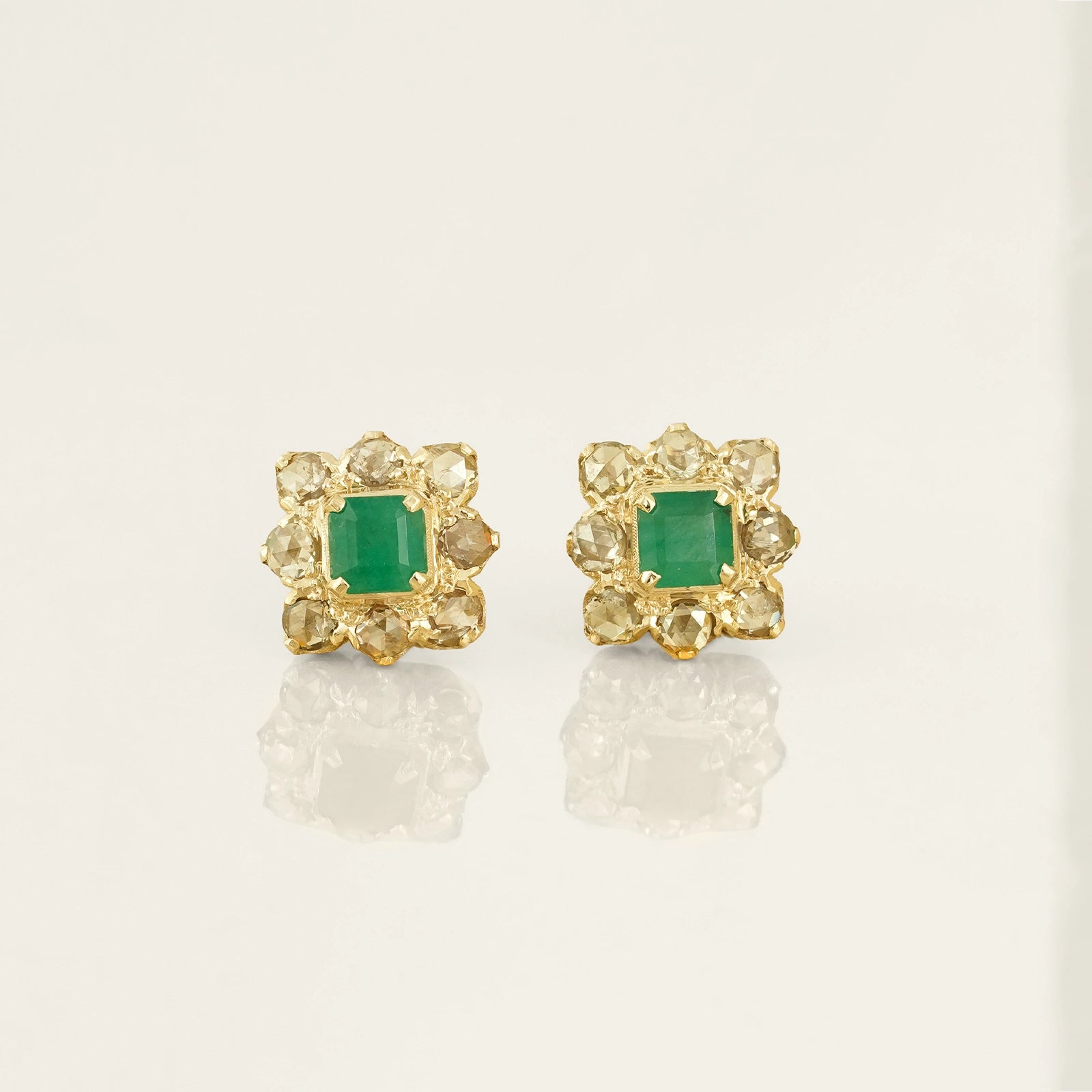 Julia Emerald Ear Studs