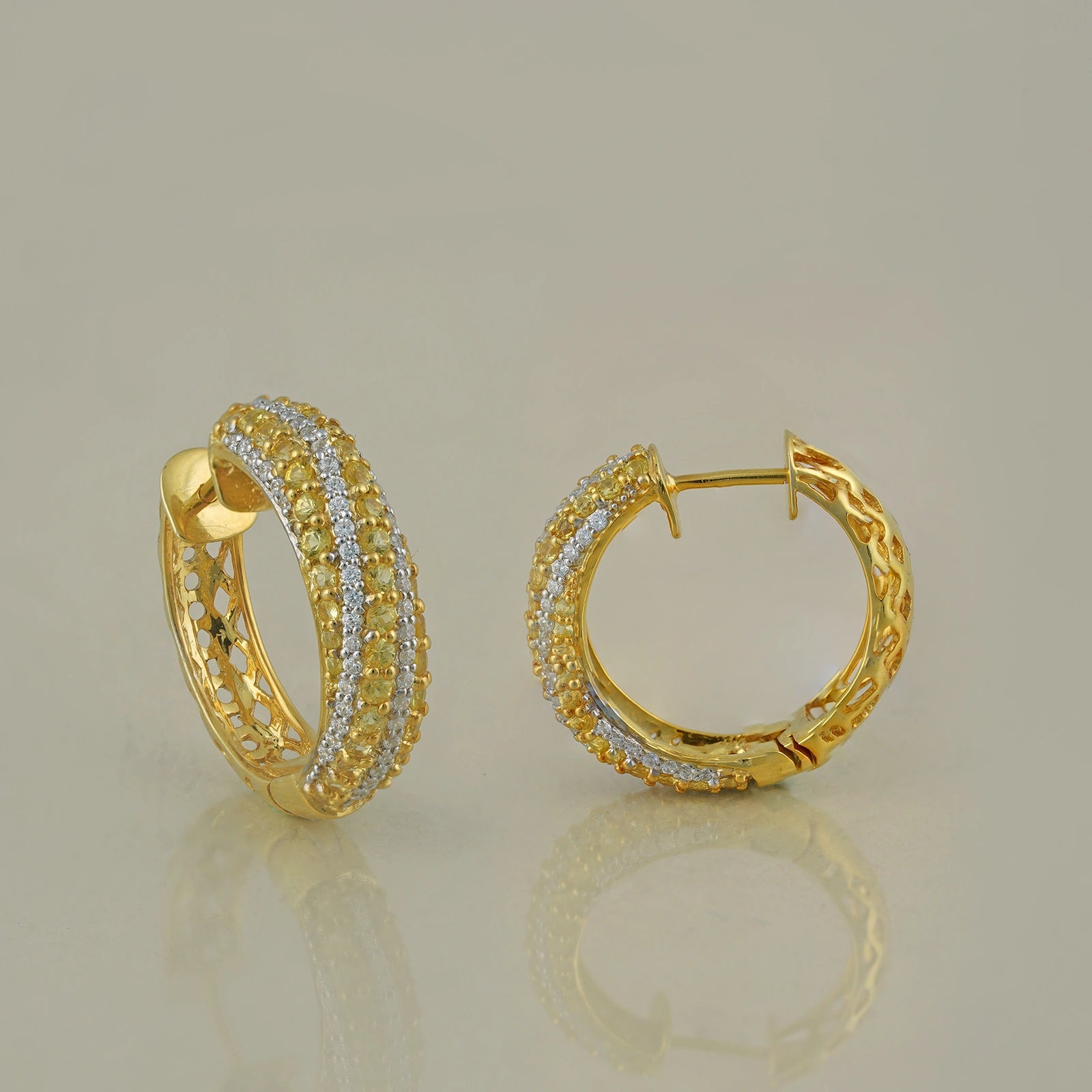 Susan Yellow Sapphire Mini Hoops