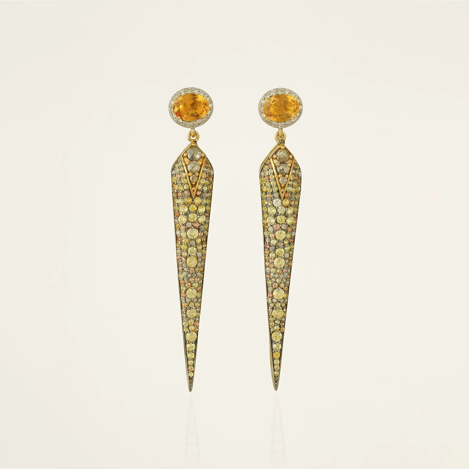 Rosa Yellow Sapphire Earrings