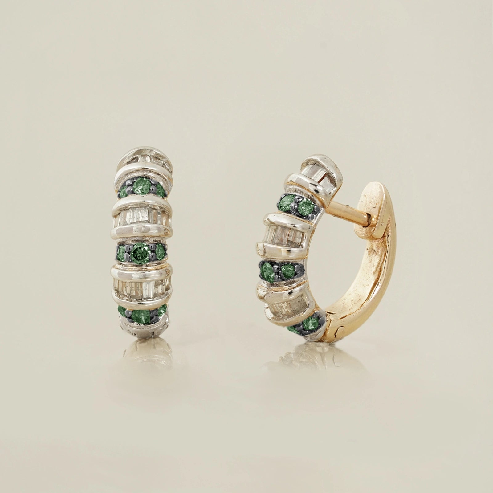 Paris Tsavorite Mini Hoop Earrings