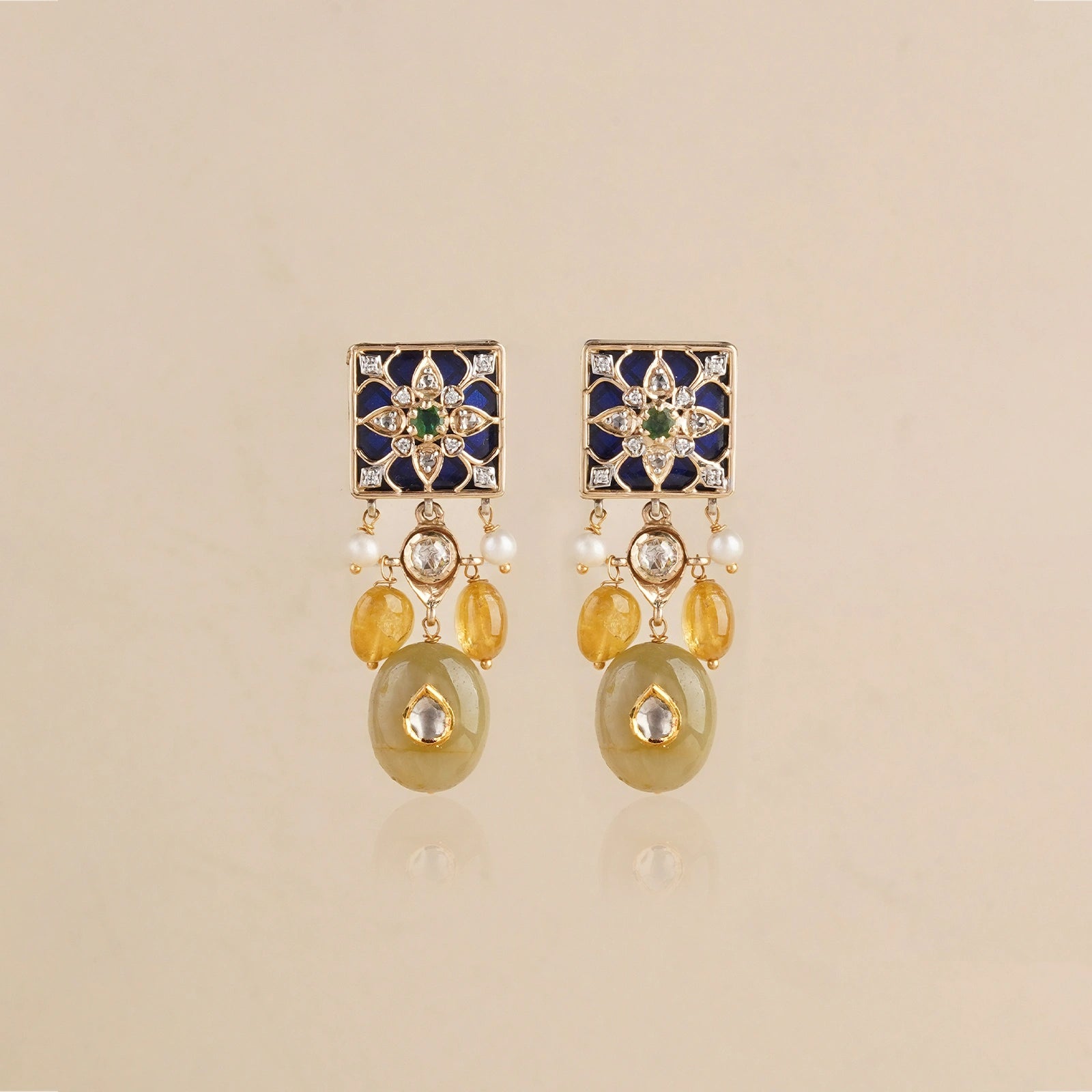 Arya Cobalt Blue Earrings