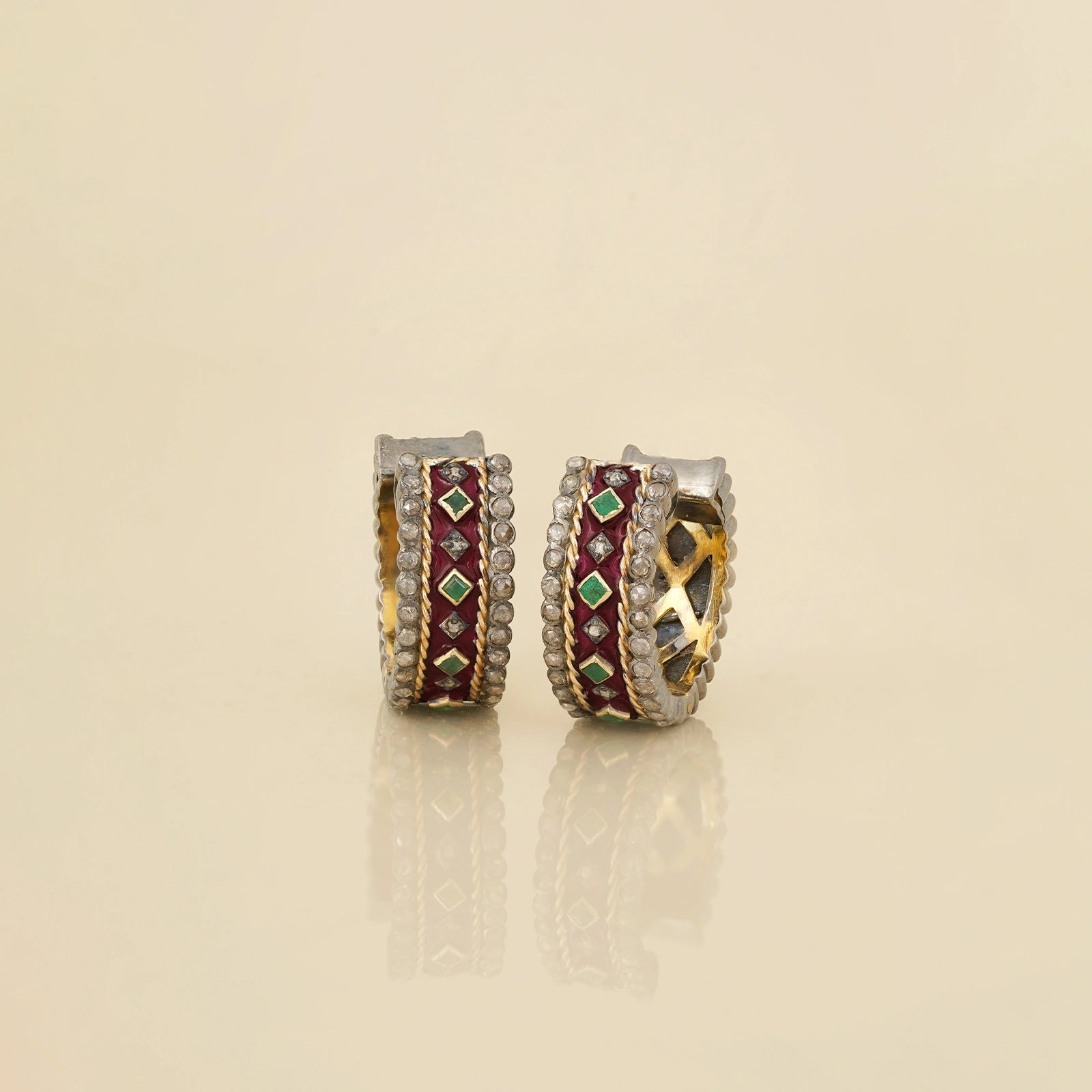 Pavia Crimson Mini hoops