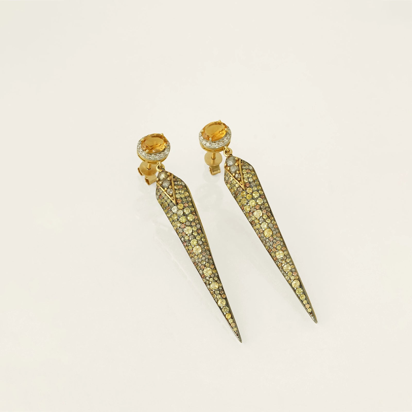 Rosa Yellow Sapphire Earrings