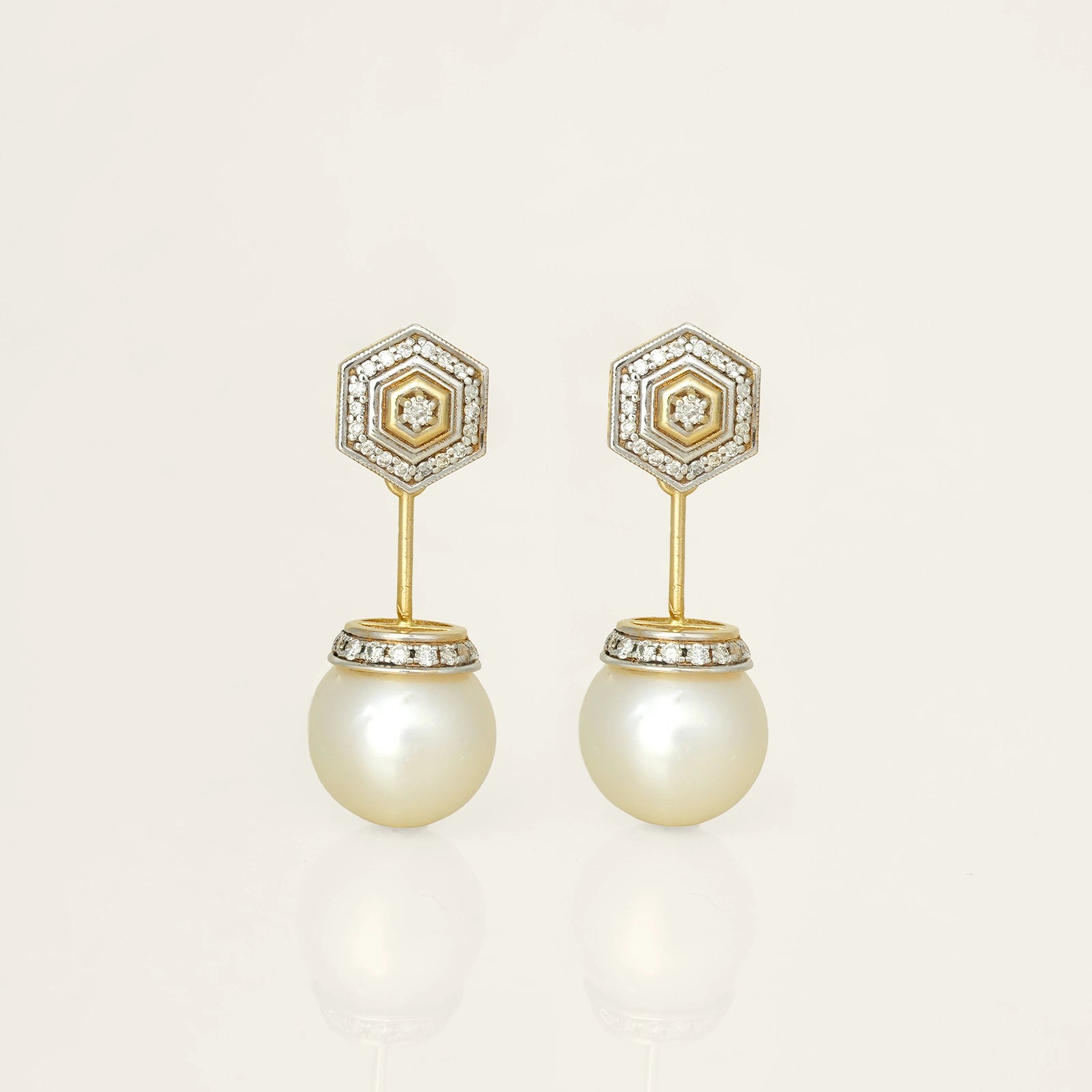 Hexa South Sea Pearl Earrings