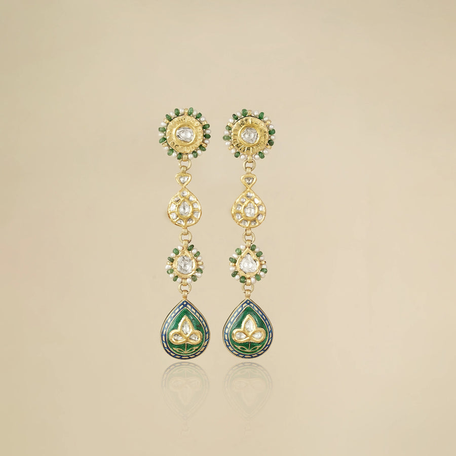 Paru Earrings in Sage Green